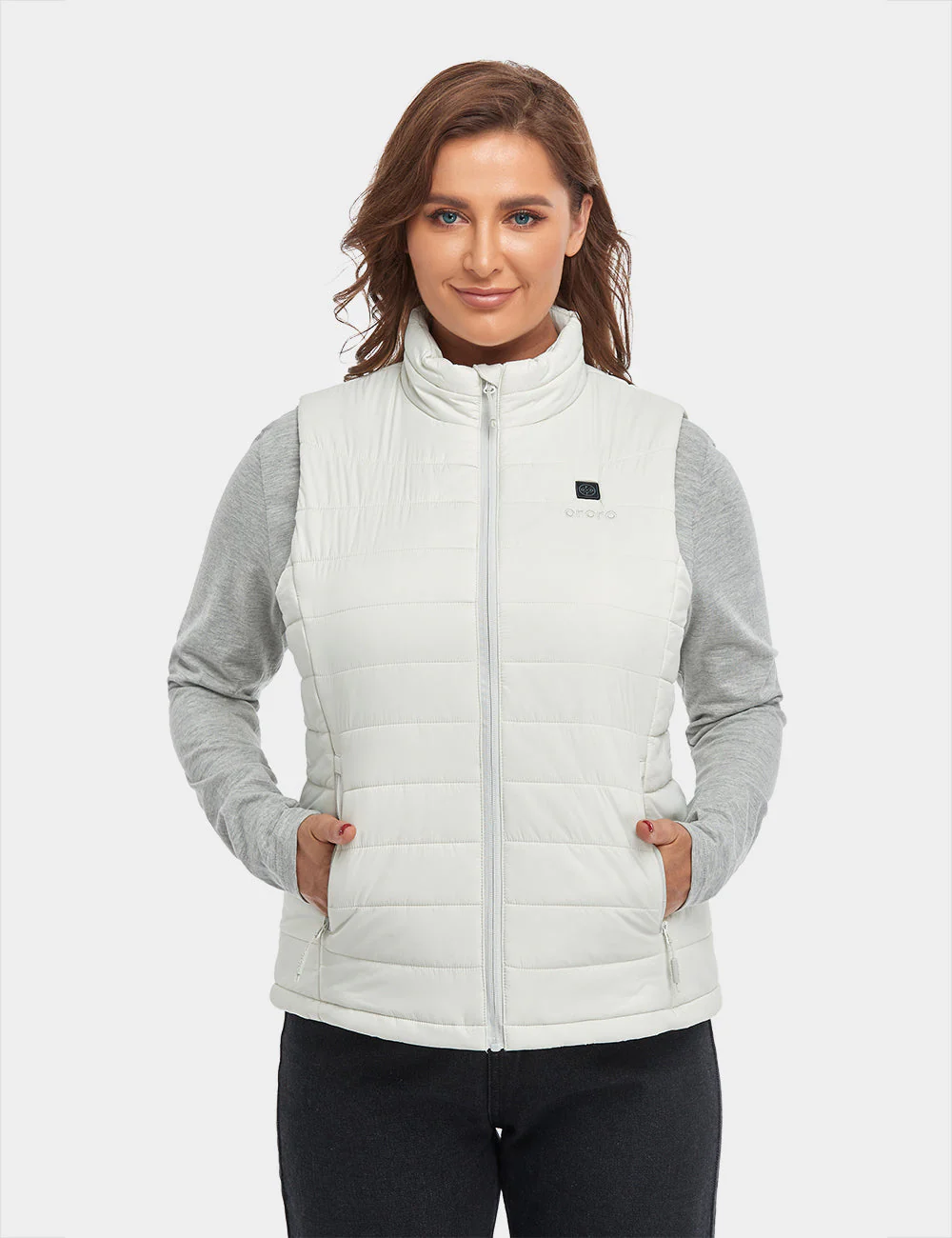 Bundle Deal - Women's Classic Heated Vest (Off-White) & Extra Mini 5K Battery - Image 5