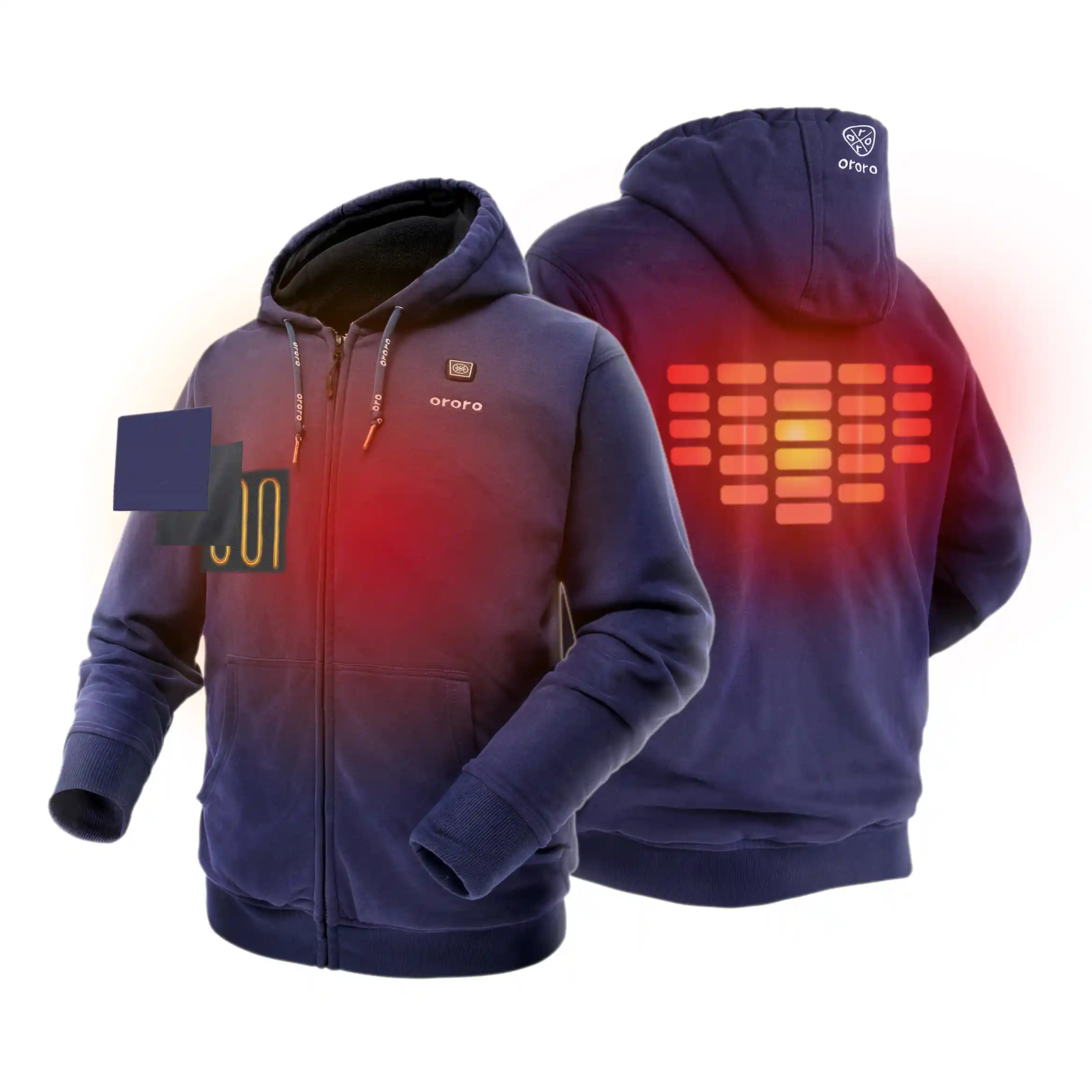 Unisex Heated Hoodie - Navy (Discontinued) - Image 5