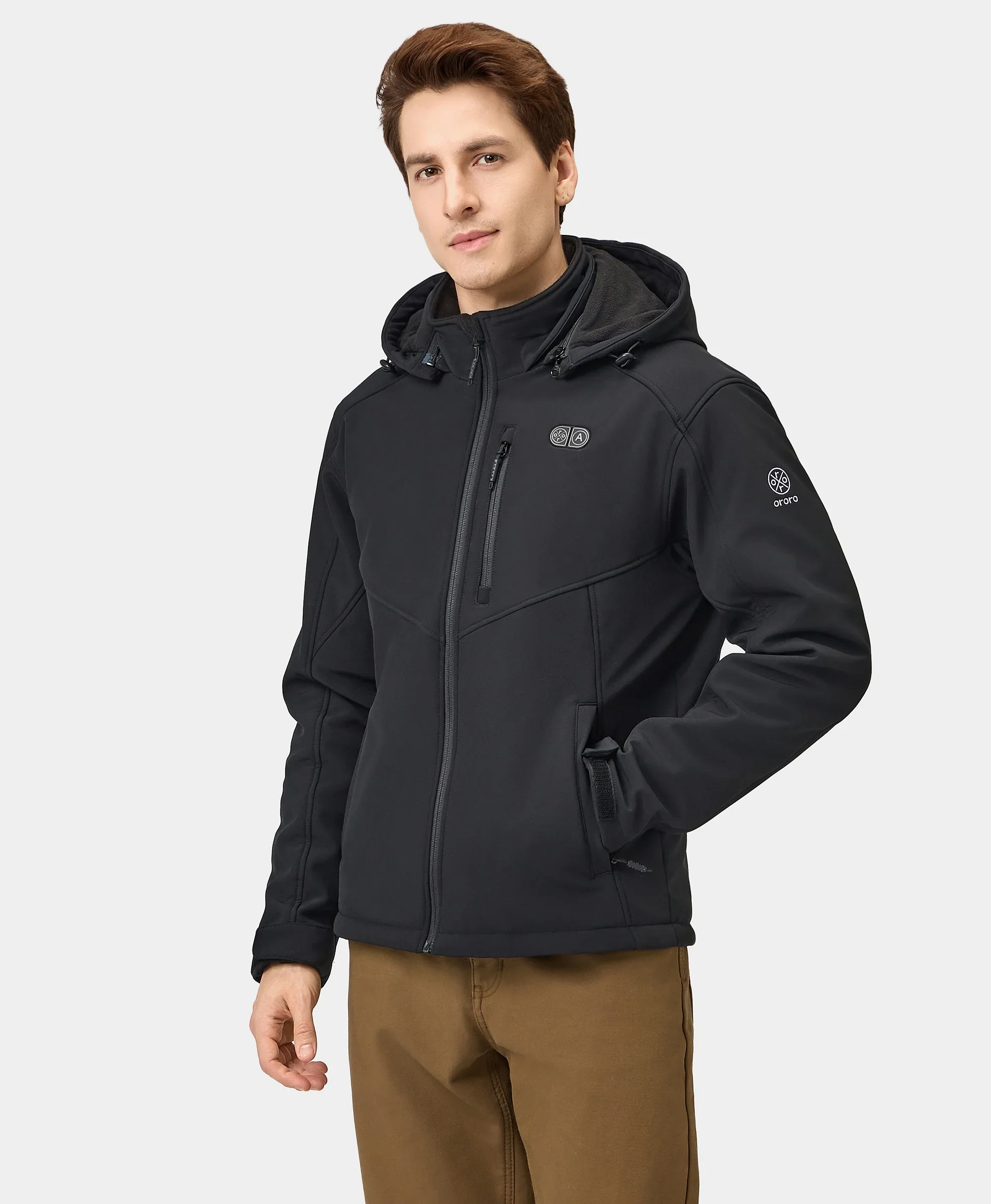 Men's Heated Dual Control Jacket with 5 Heating Zones (Chest Heating) - Image 3