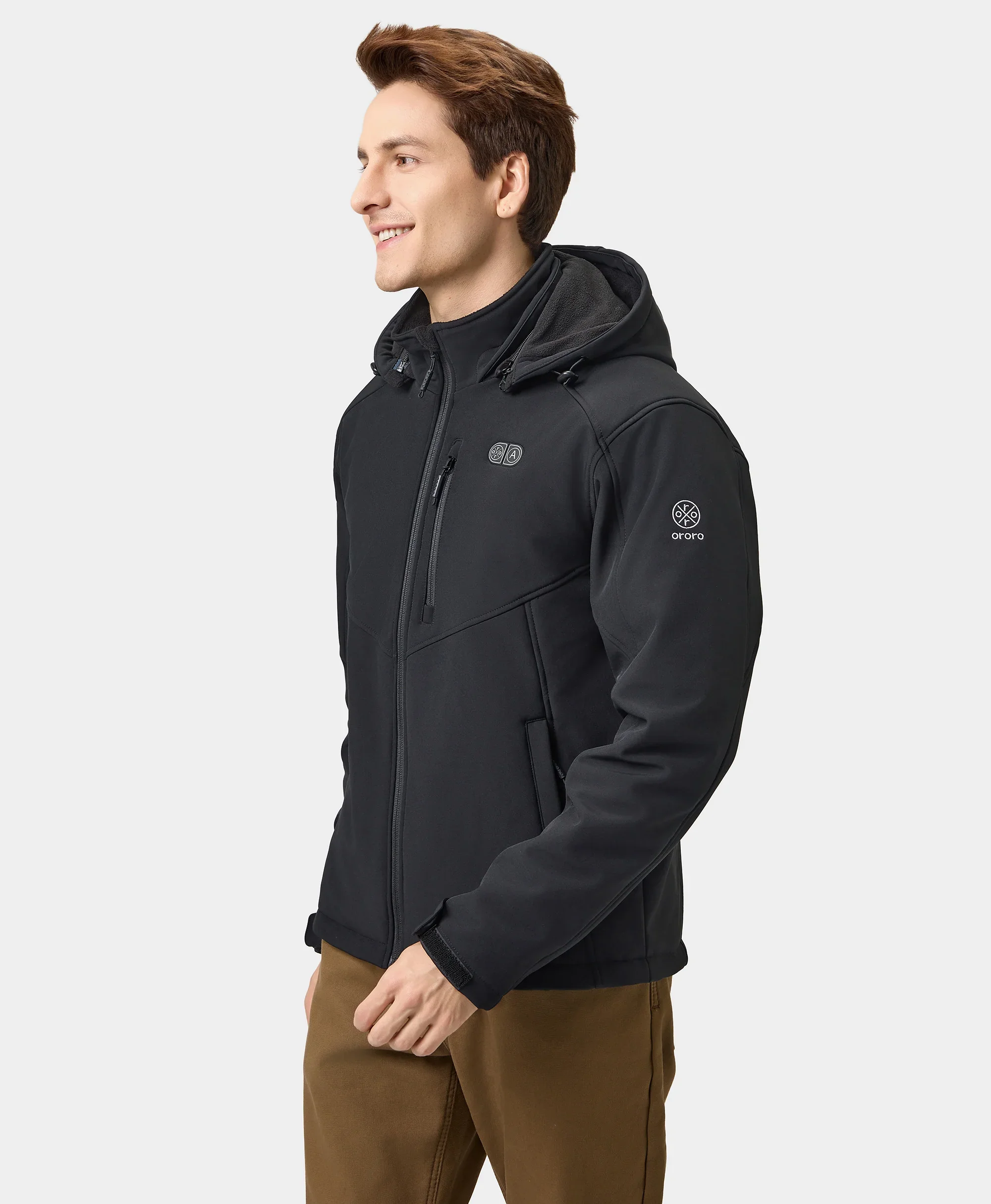 Men's Heated Dual Control Jacket with 5 Heating Zones (Chest Heating) - Image 4