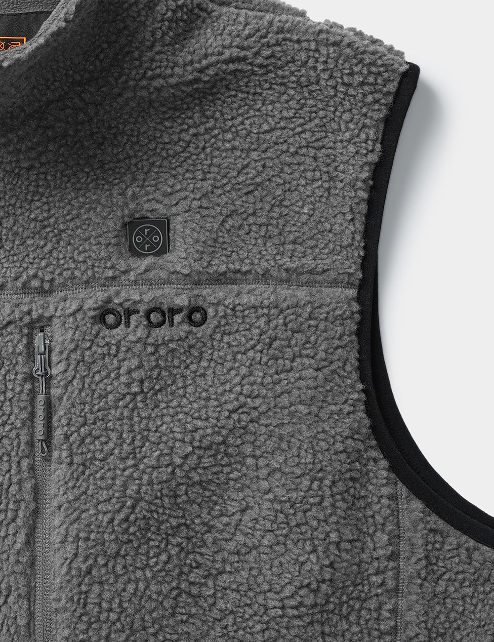 Men's Heated Recycled Fleece Vest - Gray (Final Sale) - Image 12