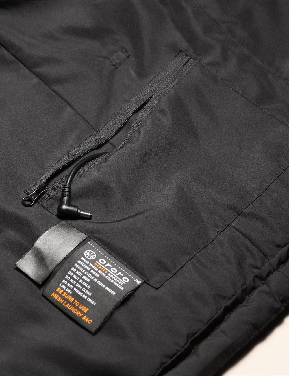 (Open-box) Men's Heated Down Jacket - Black (Battery Set Not Included) - Image 6
