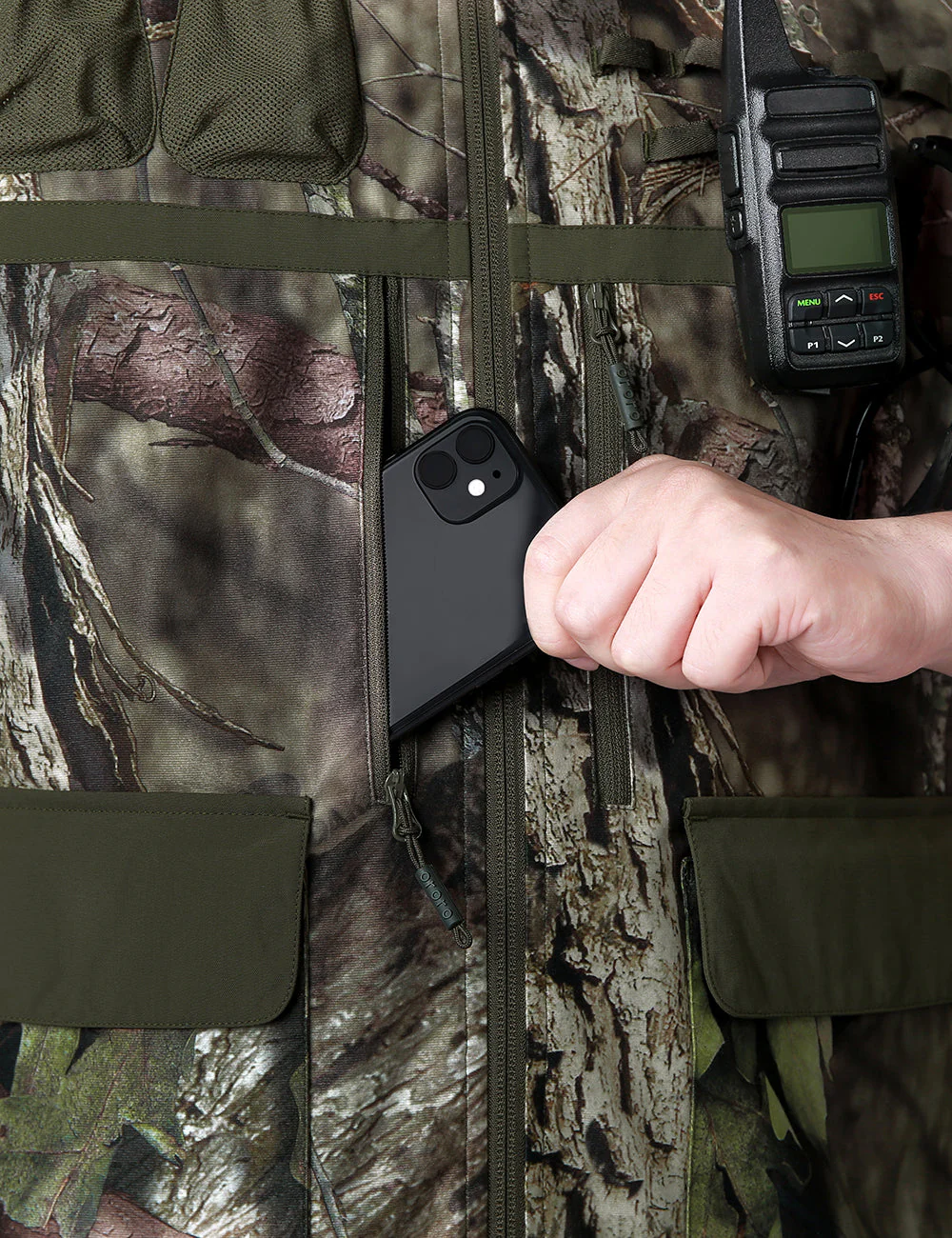 (Open-box) Men's Heated Hunting Vest - Camouflage, Mossy OakĀ® Country DNA Pattern (Battery Set Not Included) - Image 7