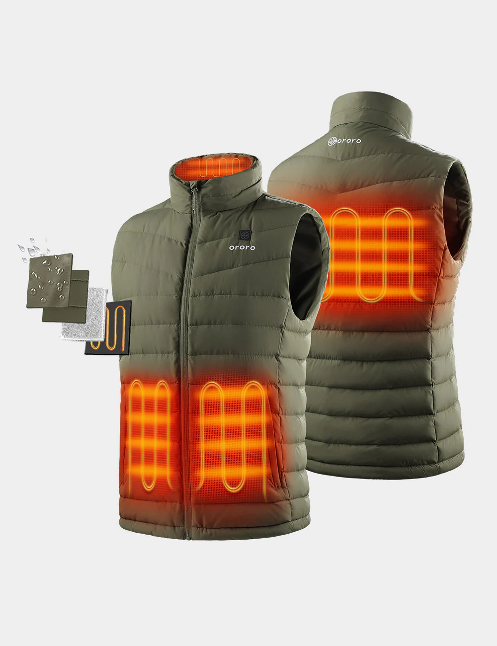 (Open-box) Men's Heated Lightweight Down Vest (Battery Set Not Included) - Image 16