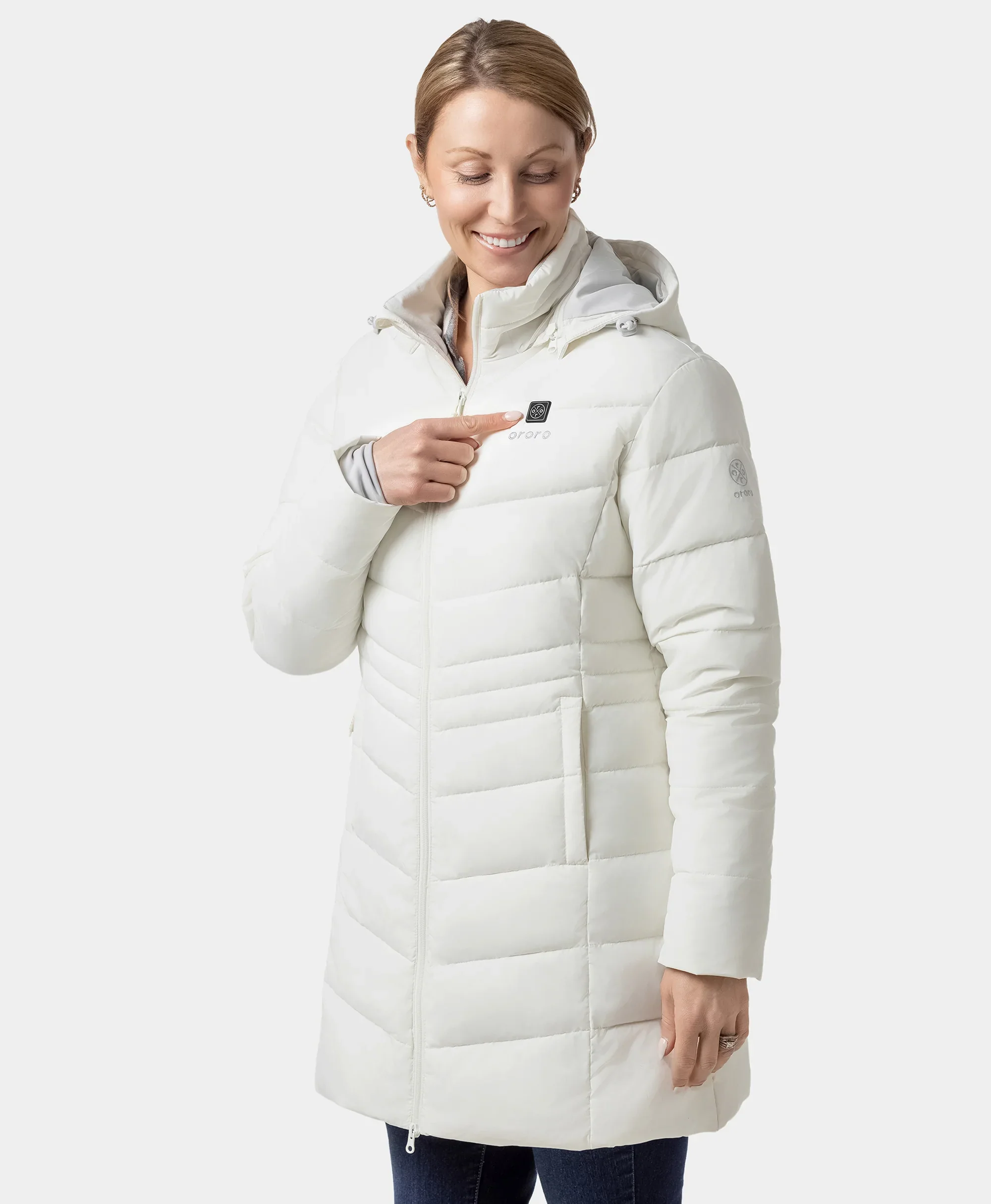 (Open-box) Women's Heated Puffer Parka Jacket (Battery Set Not Included) - Image 15