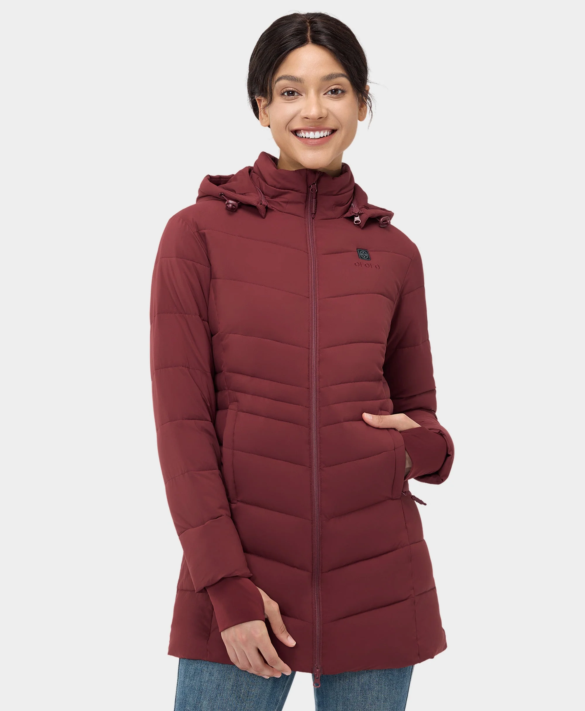 (Open-box) Women's Heated Puffer Parka Jacket (Battery Set Not Included) - Image 37