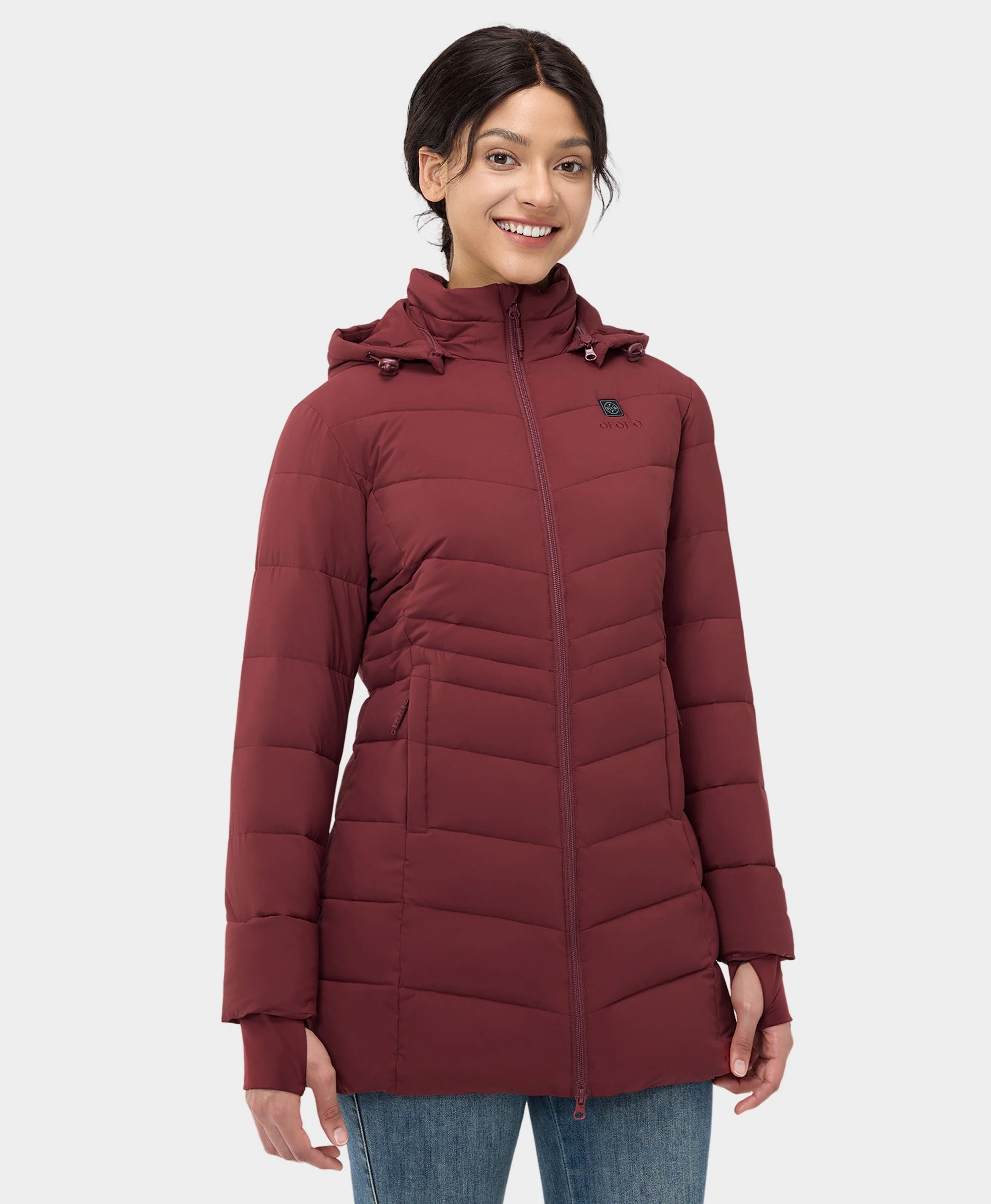 (Open-box) Women's Heated Puffer Parka Jacket (Battery Set Not Included) - Image 38