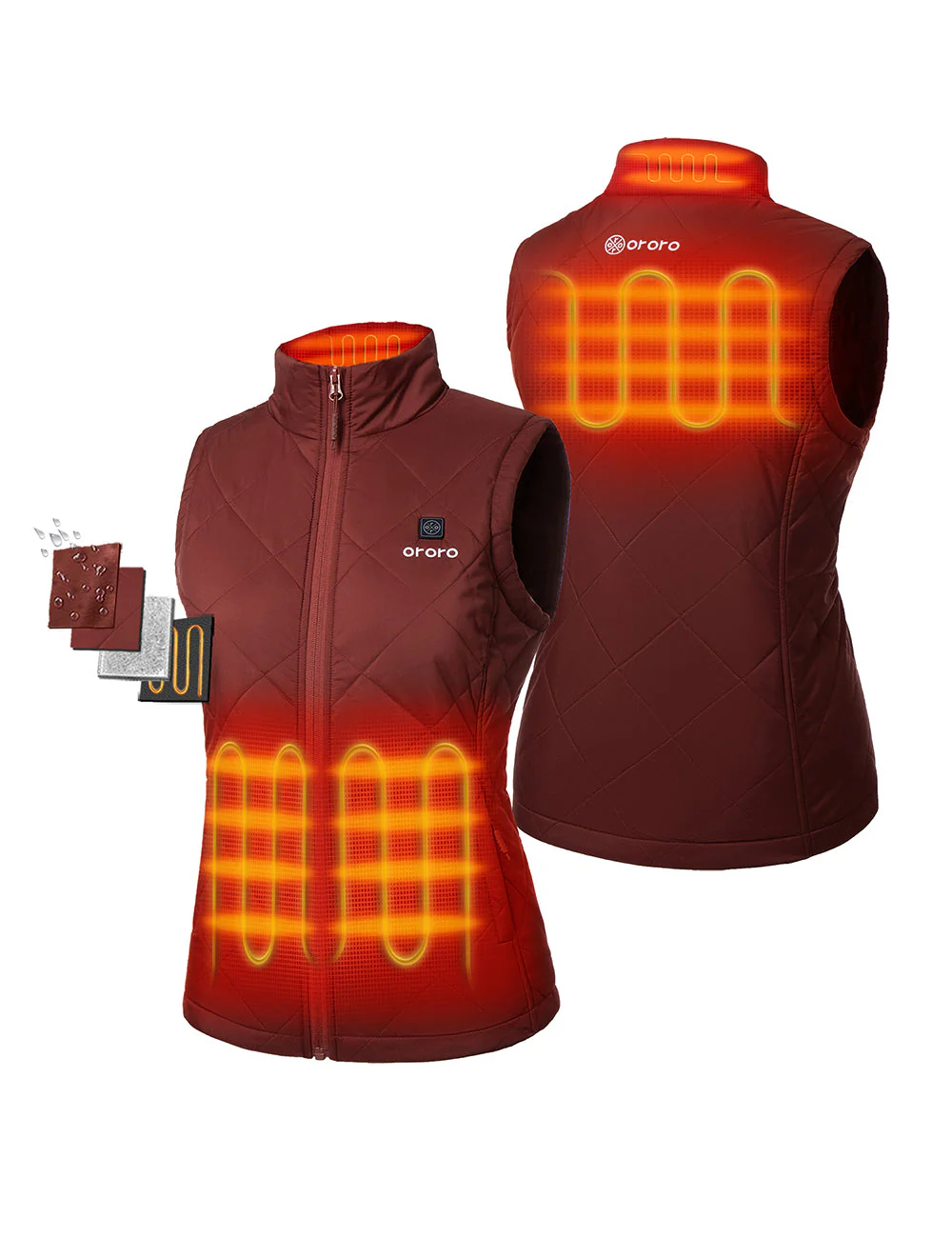 (Open-box) Women's Heated Quilted Vest (Battery Set Not Included) - Image 30