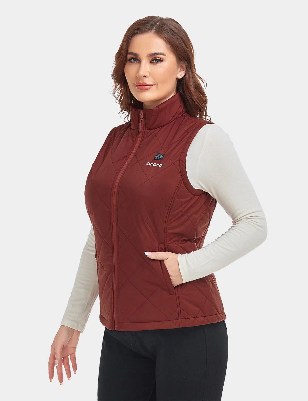 (Open-box) Women's Heated Quilted Vest (Battery Set Not Included) - Image 32
