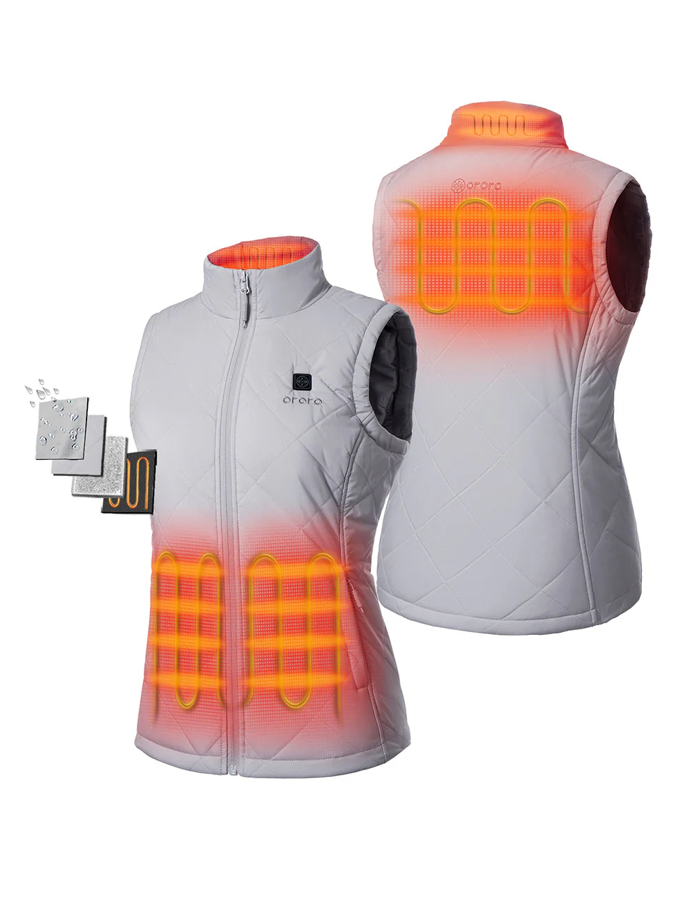 (Open-box) Women's Heated Quilted Vest (Battery Set Not Included) - Image 41