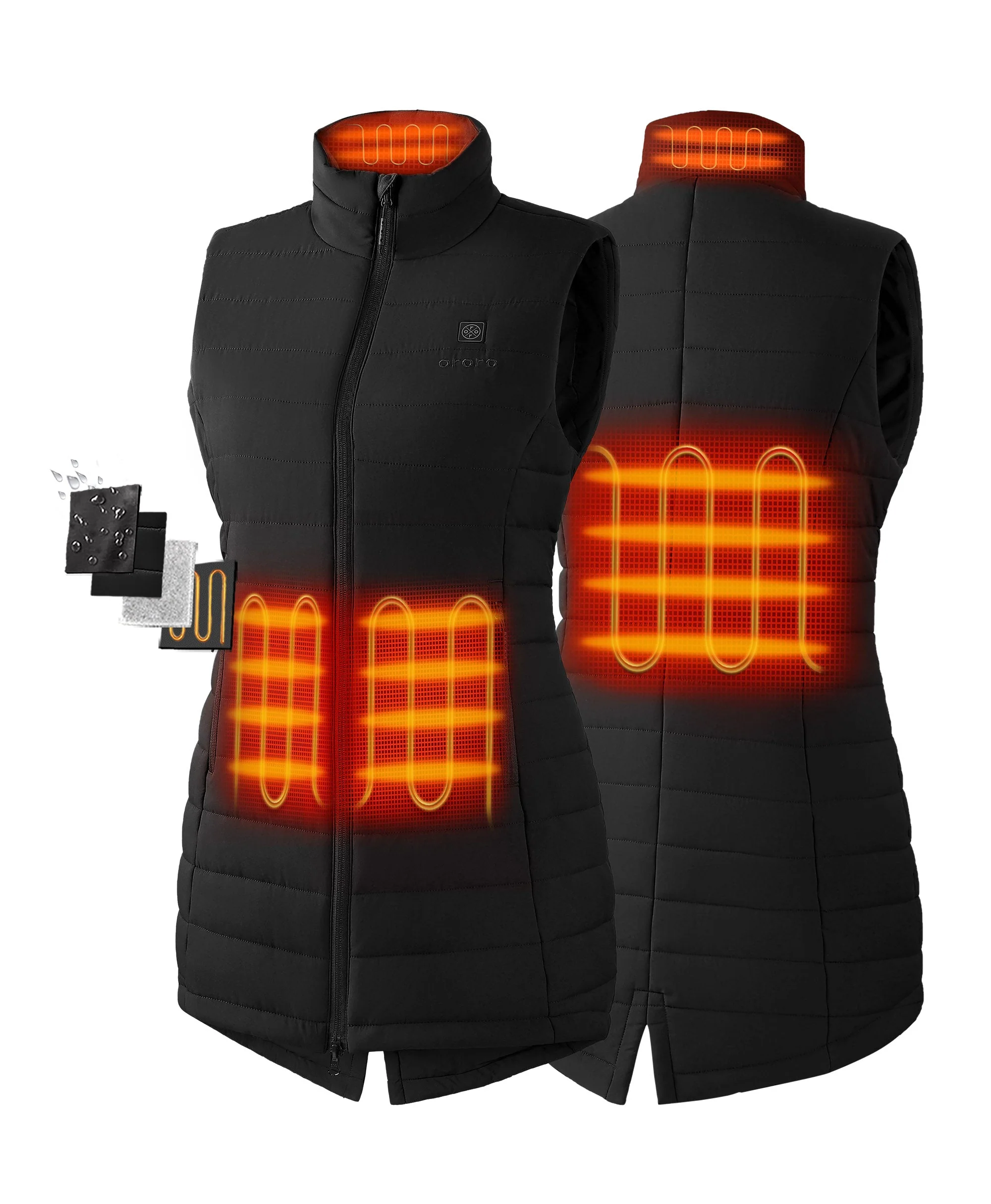 Tribeca Women's Heated Long Puffer Vest - Image 16