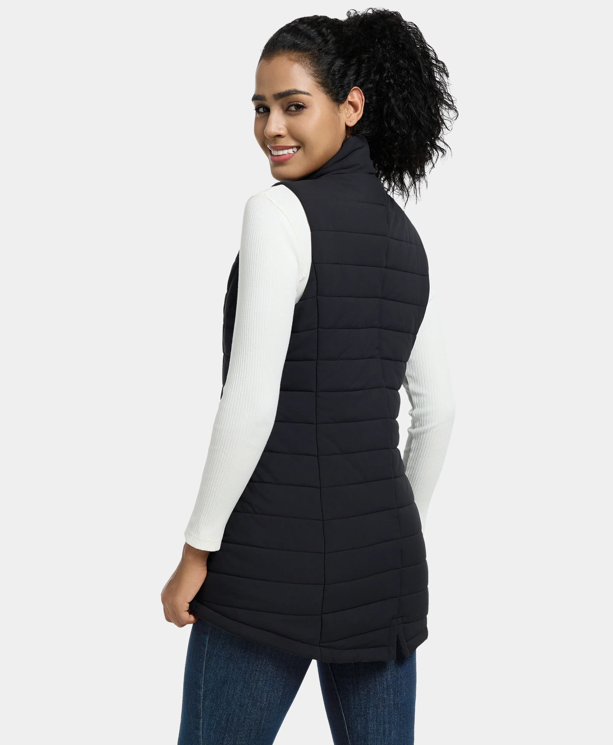 Tribeca Women's Heated Long Puffer Vest - Image 17