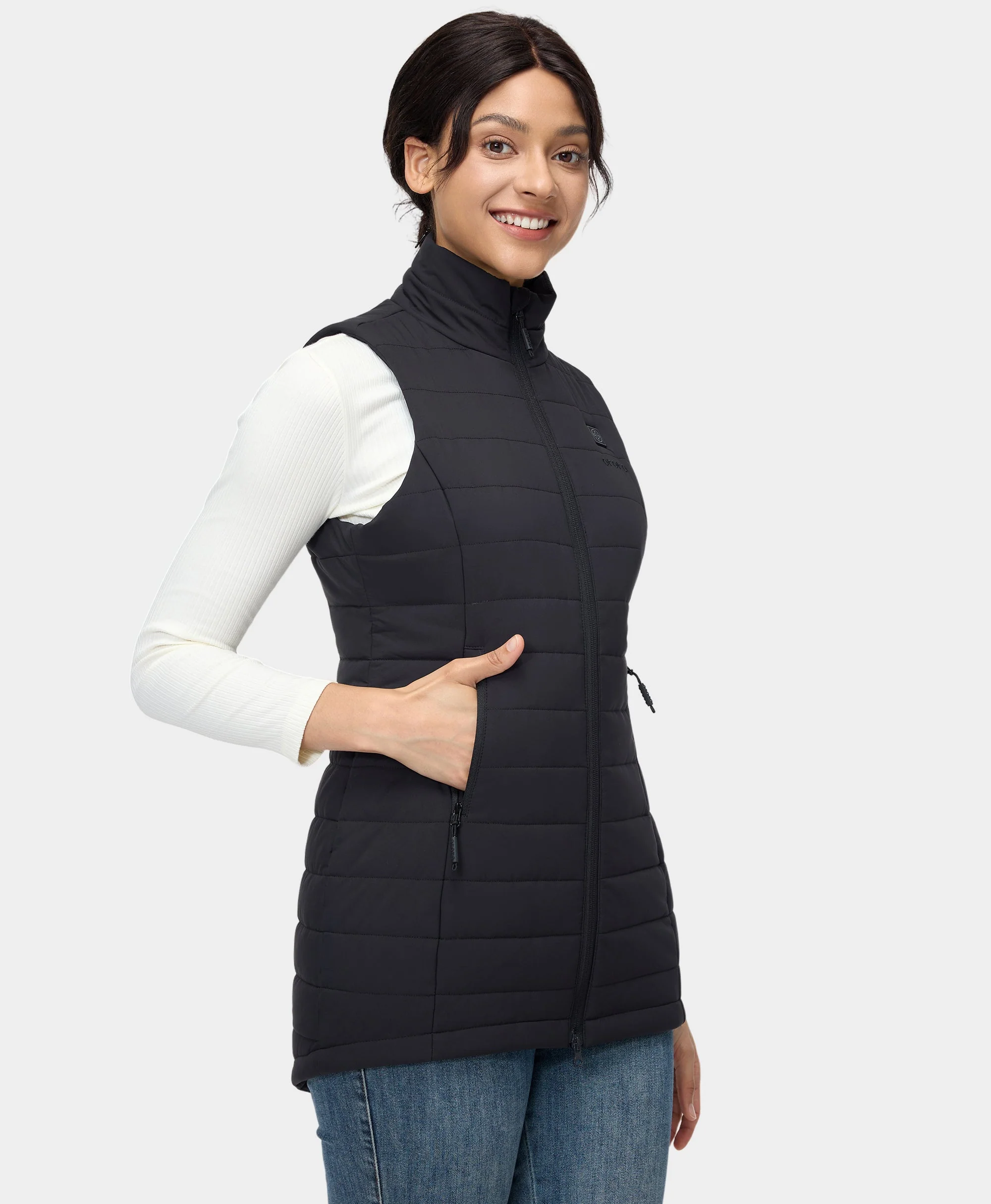 Tribeca Women's Heated Long Puffer Vest - Image 20