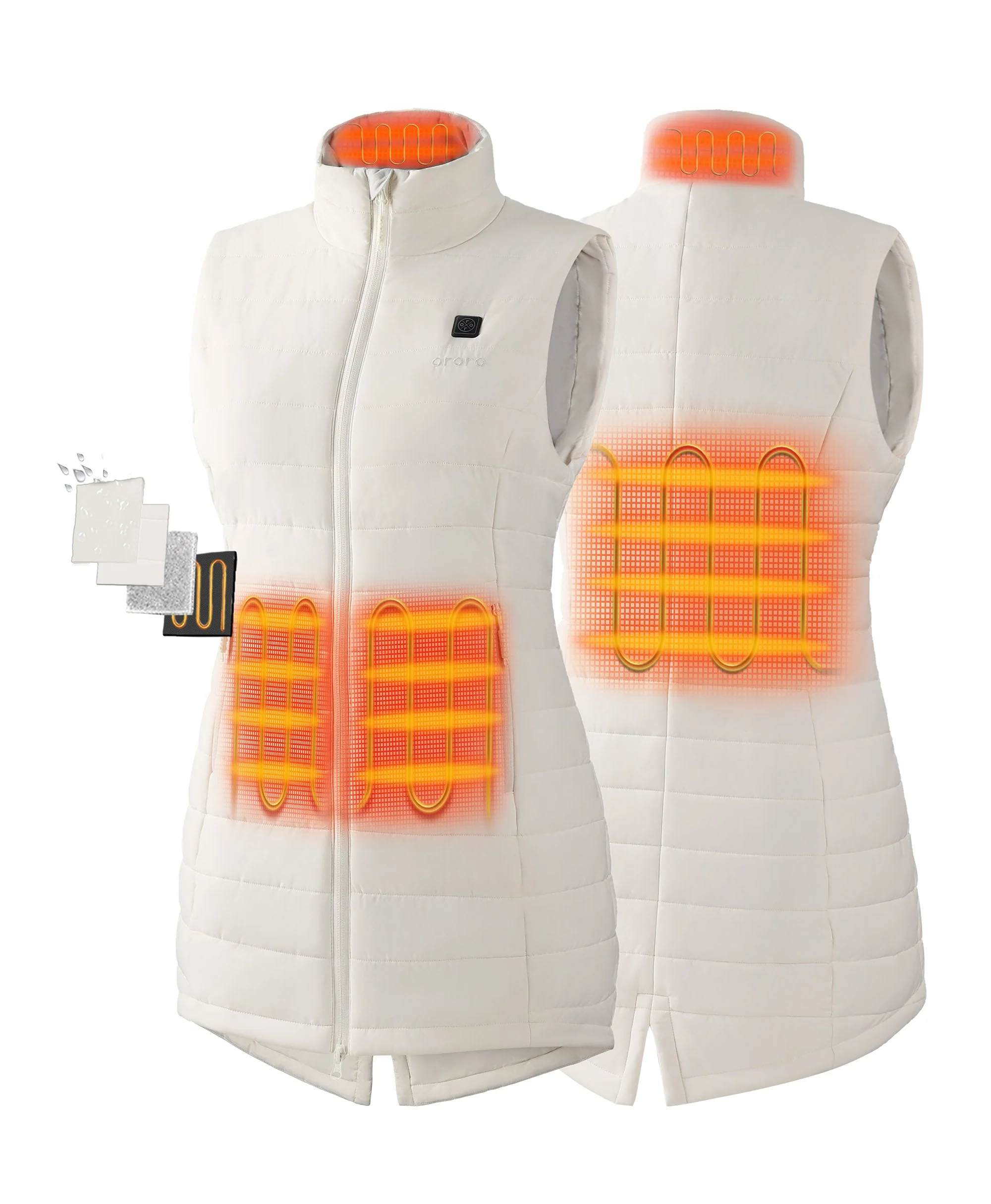 Tribeca Women's Heated Long Puffer Vest - Image 28