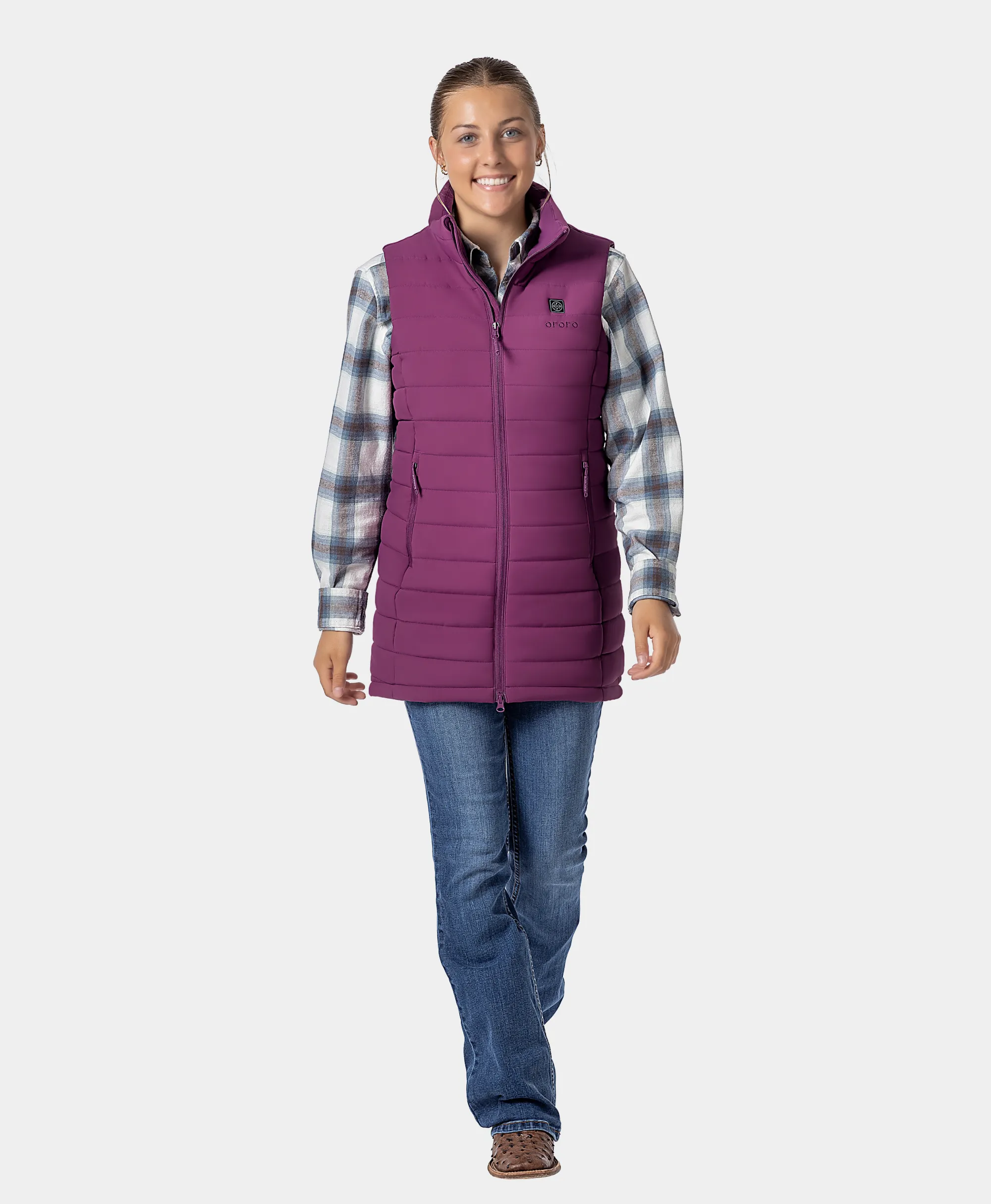 Tribeca Women's Heated Long Puffer Vest - Image 42