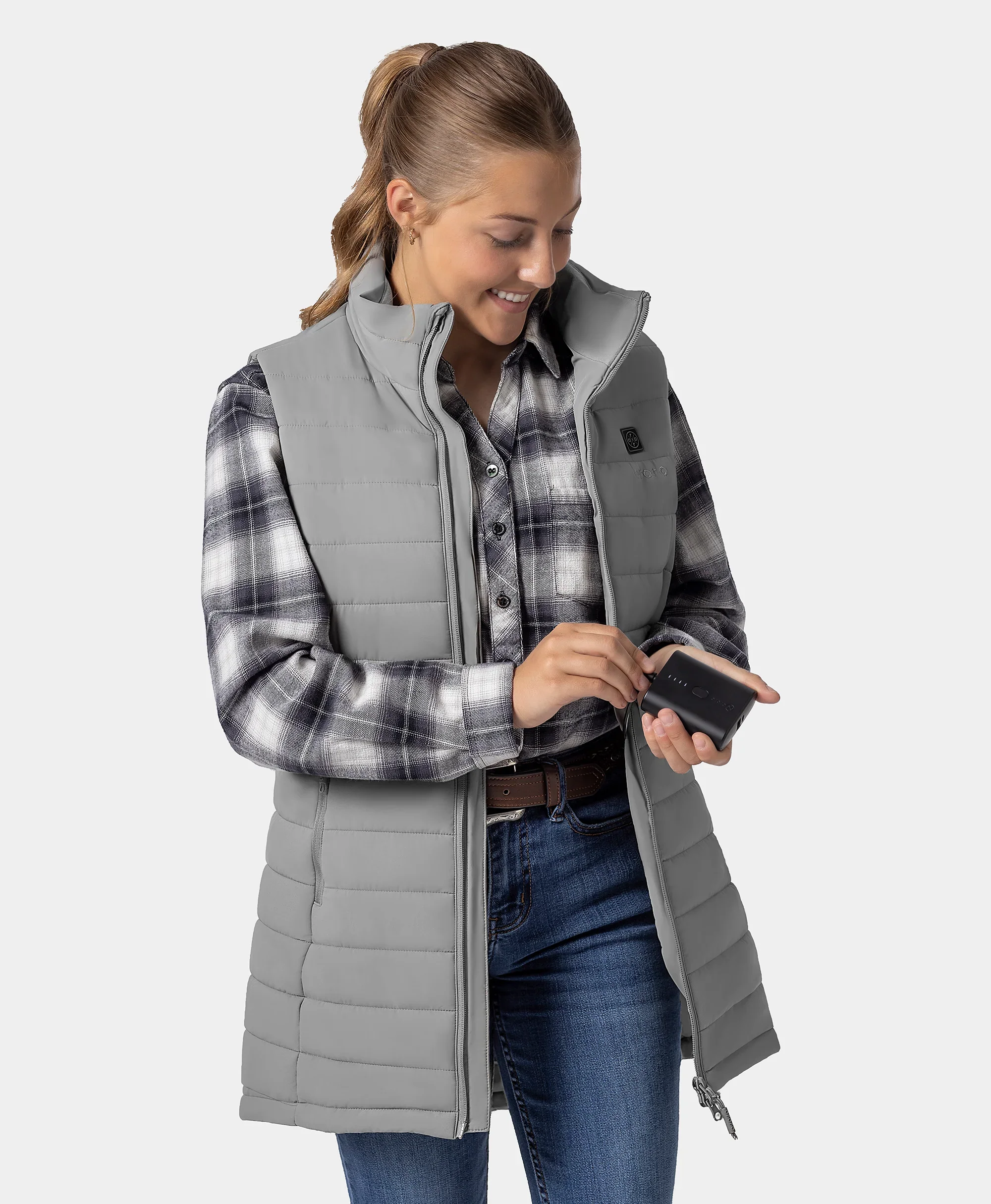 Tribeca Women's Heated Long Puffer Vest - Image 51