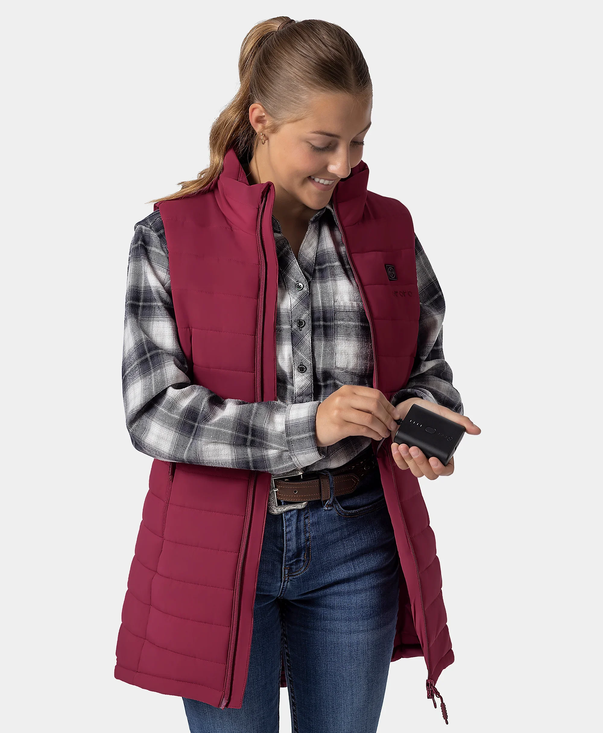 Tribeca Women's Heated Long Puffer Vest - Image 60