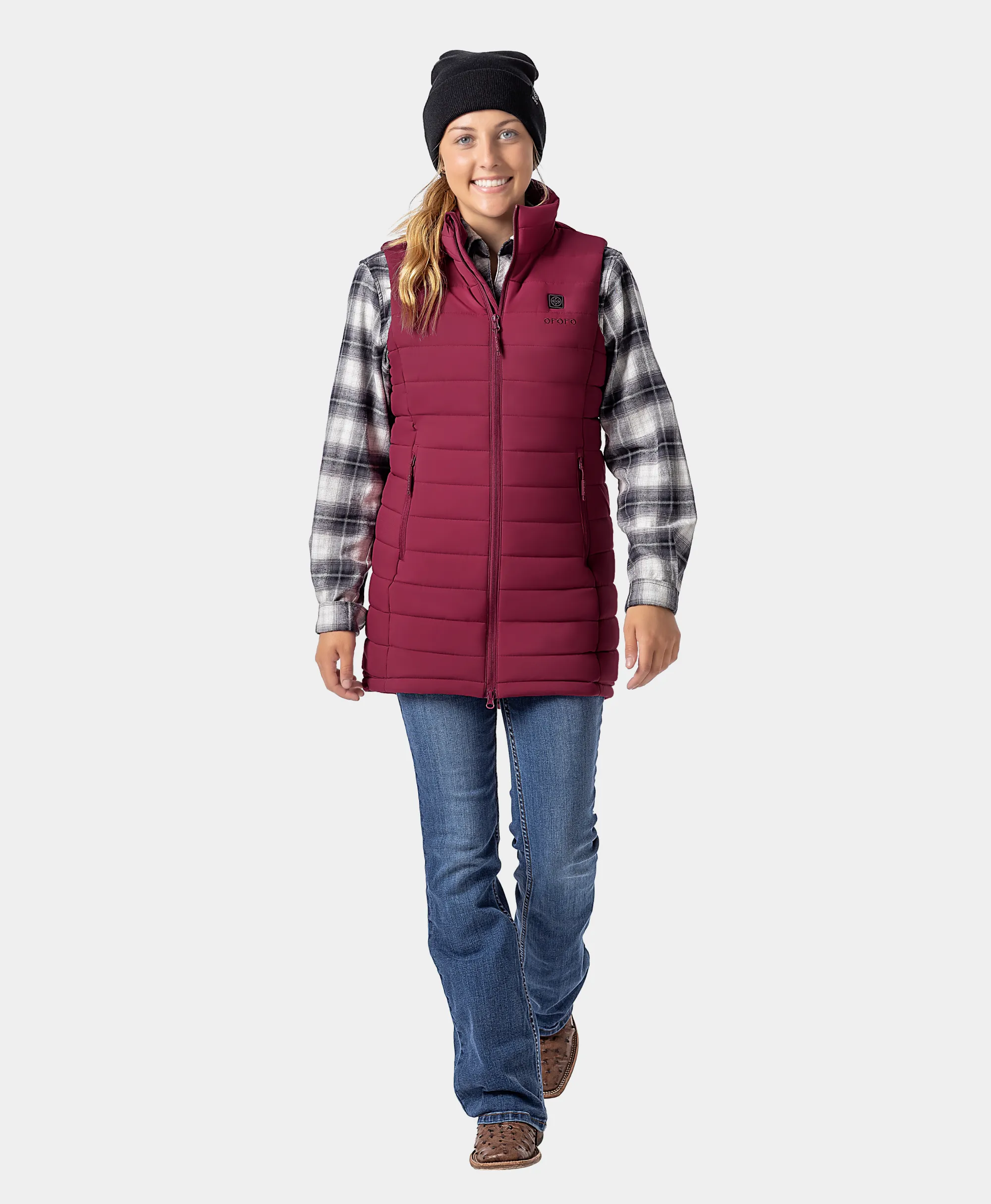 Tribeca Women's Heated Long Puffer Vest - Image 61