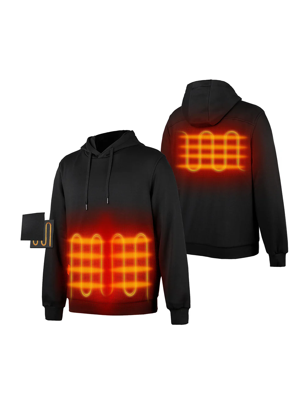 Unisex Heated Pullover Hoodie with Core Heating - Image 8