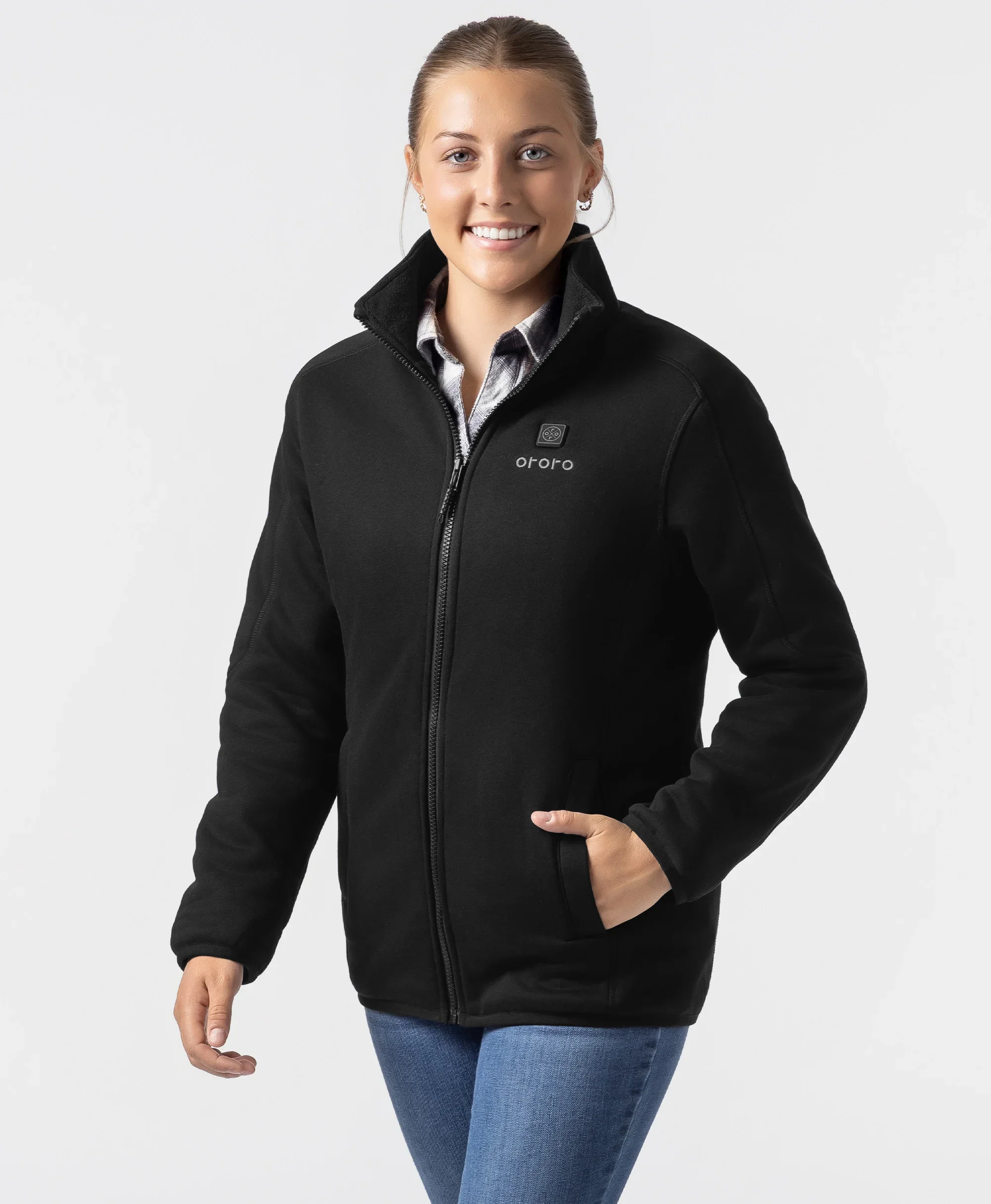 Women's Heated Full-Zip Fleece Jacket - Image 3