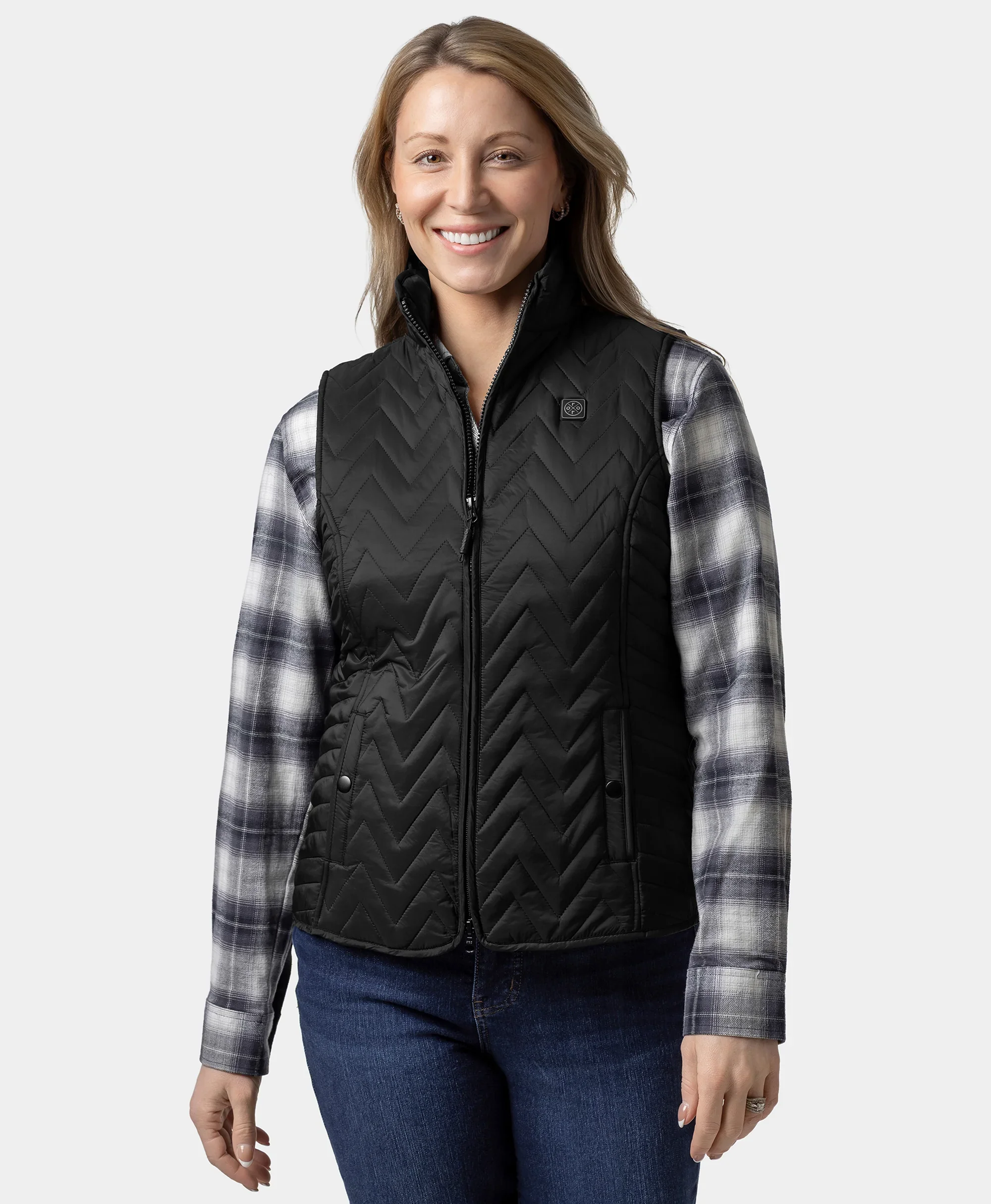 Women's Heated Chevron Quilted Vest - Image 11
