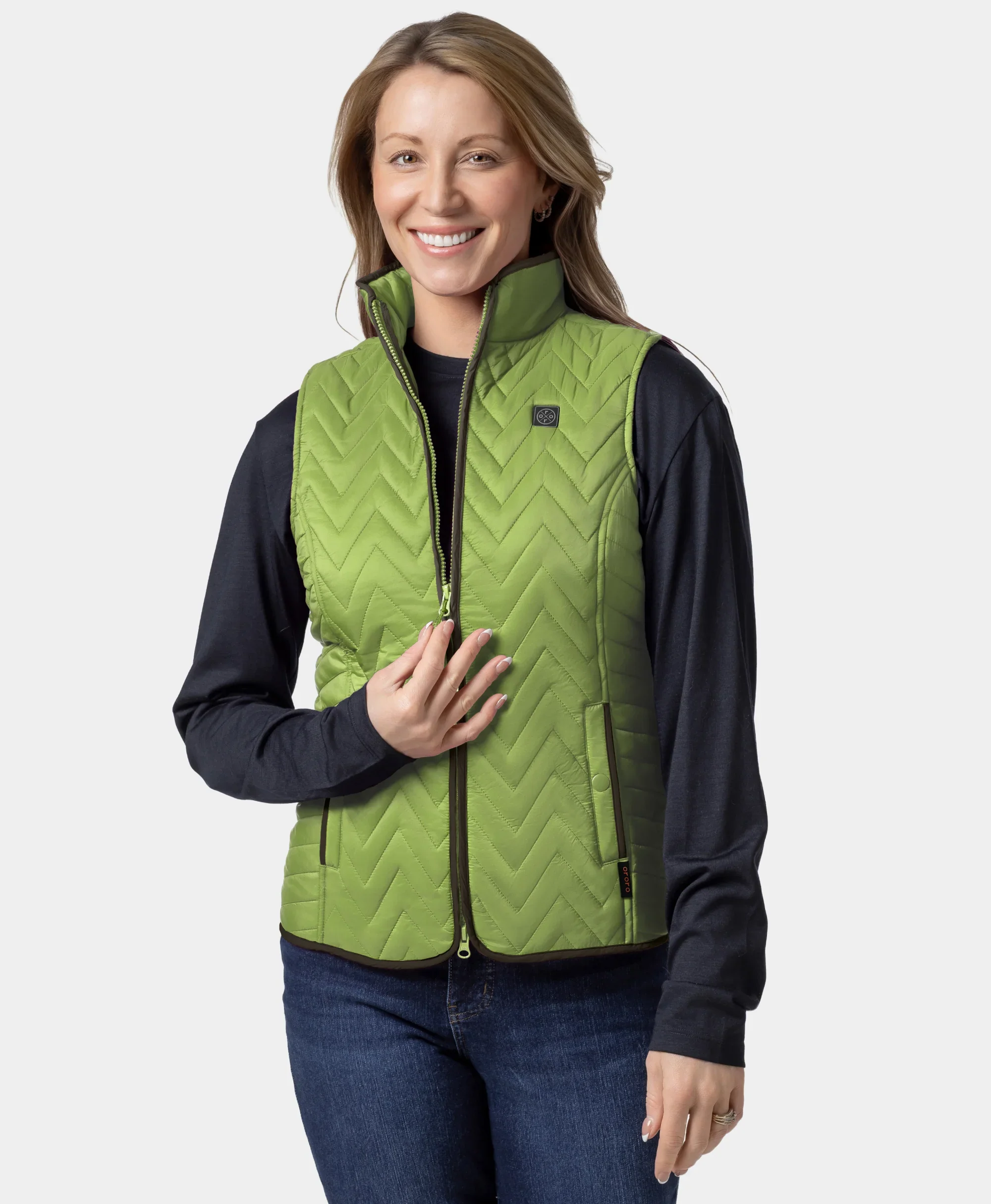 Women's Heated Chevron Quilted Vest - Image 22
