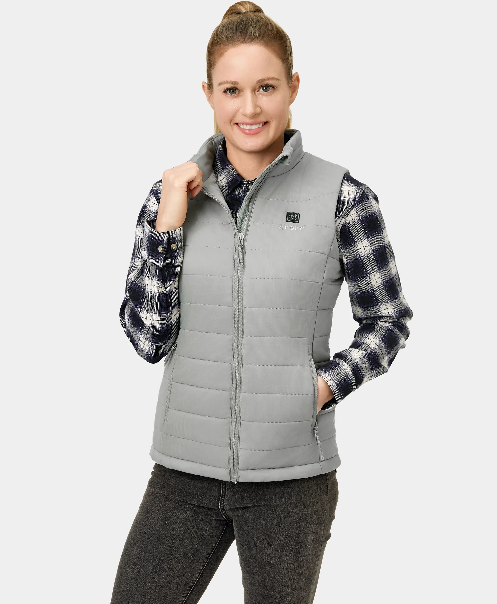Women's Classic Heated Vest - Gray - Image 4