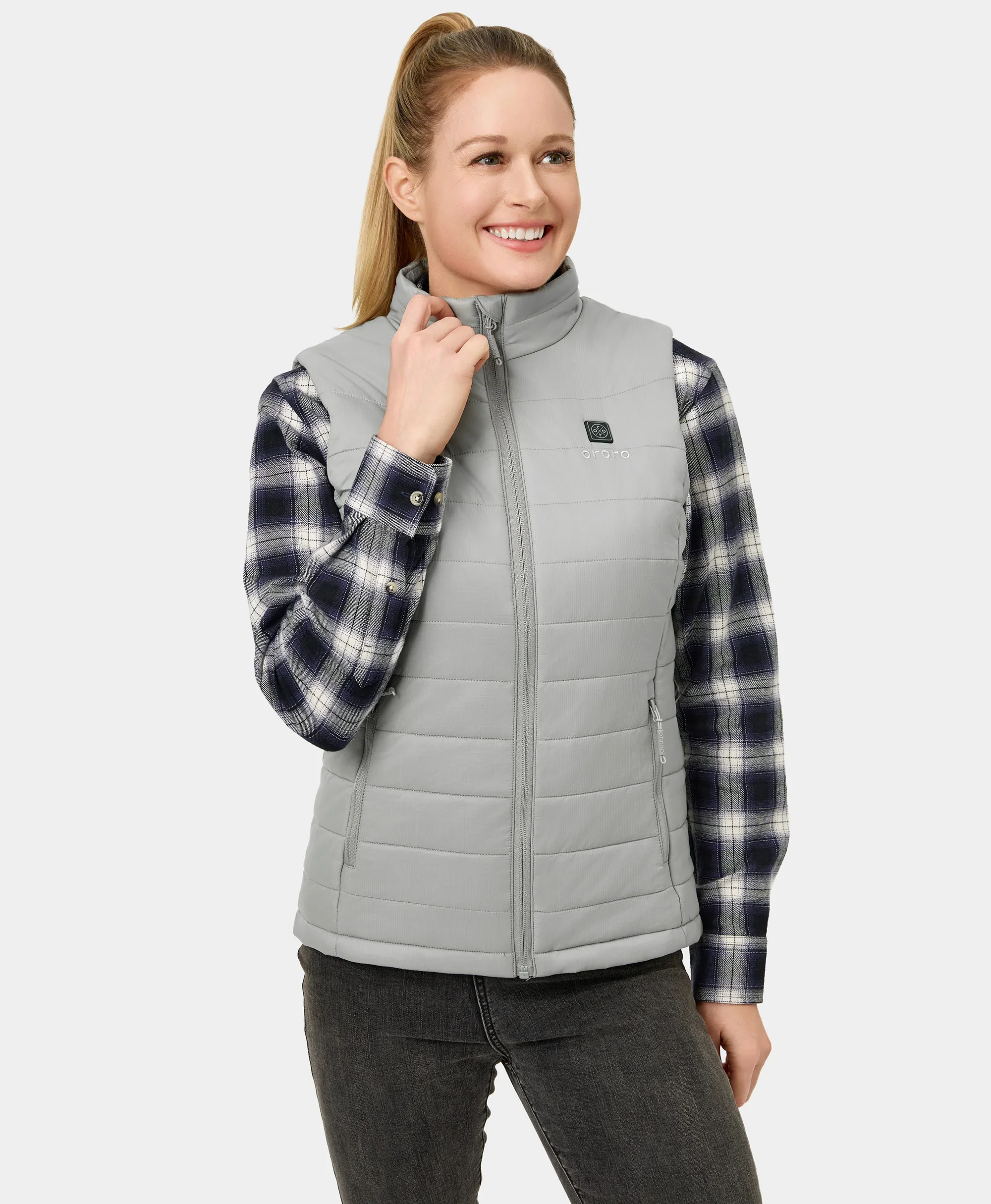 Women's Classic Heated Vest - Gray - Image 5
