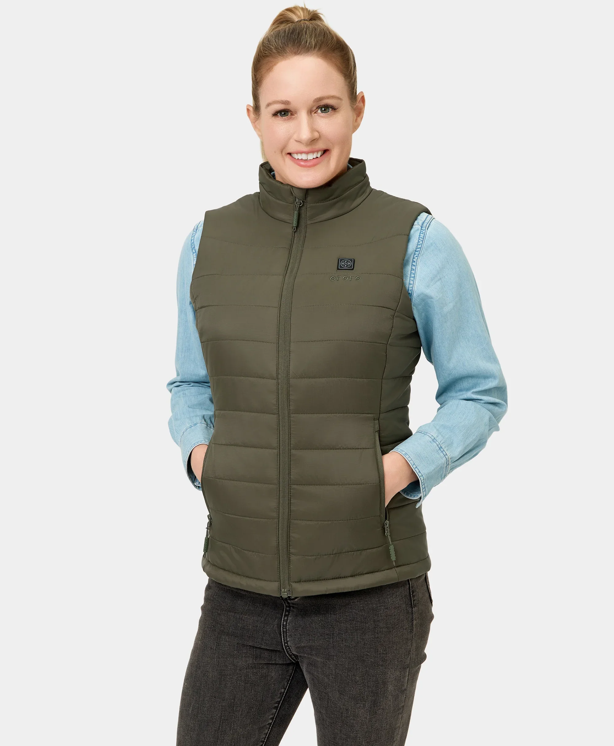 Women's Classic Heated Vest - Green - Image 8