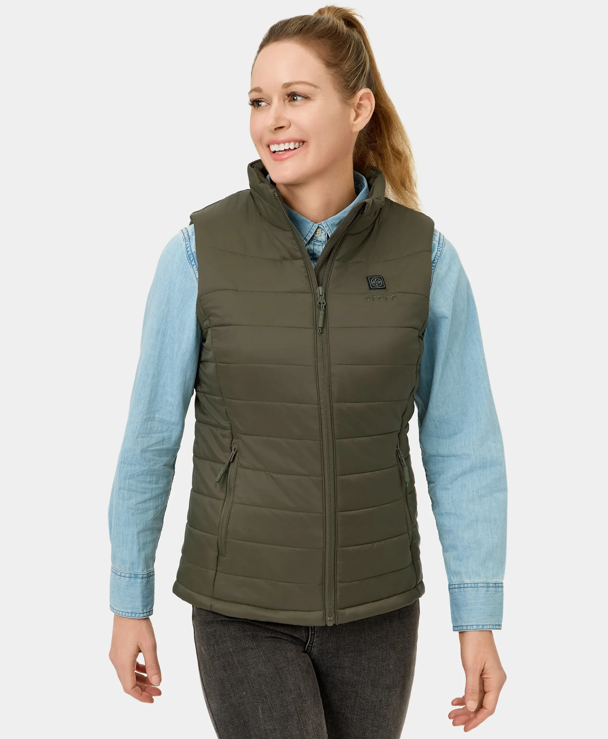 Women's Classic Heated Vest - Green - Image 9