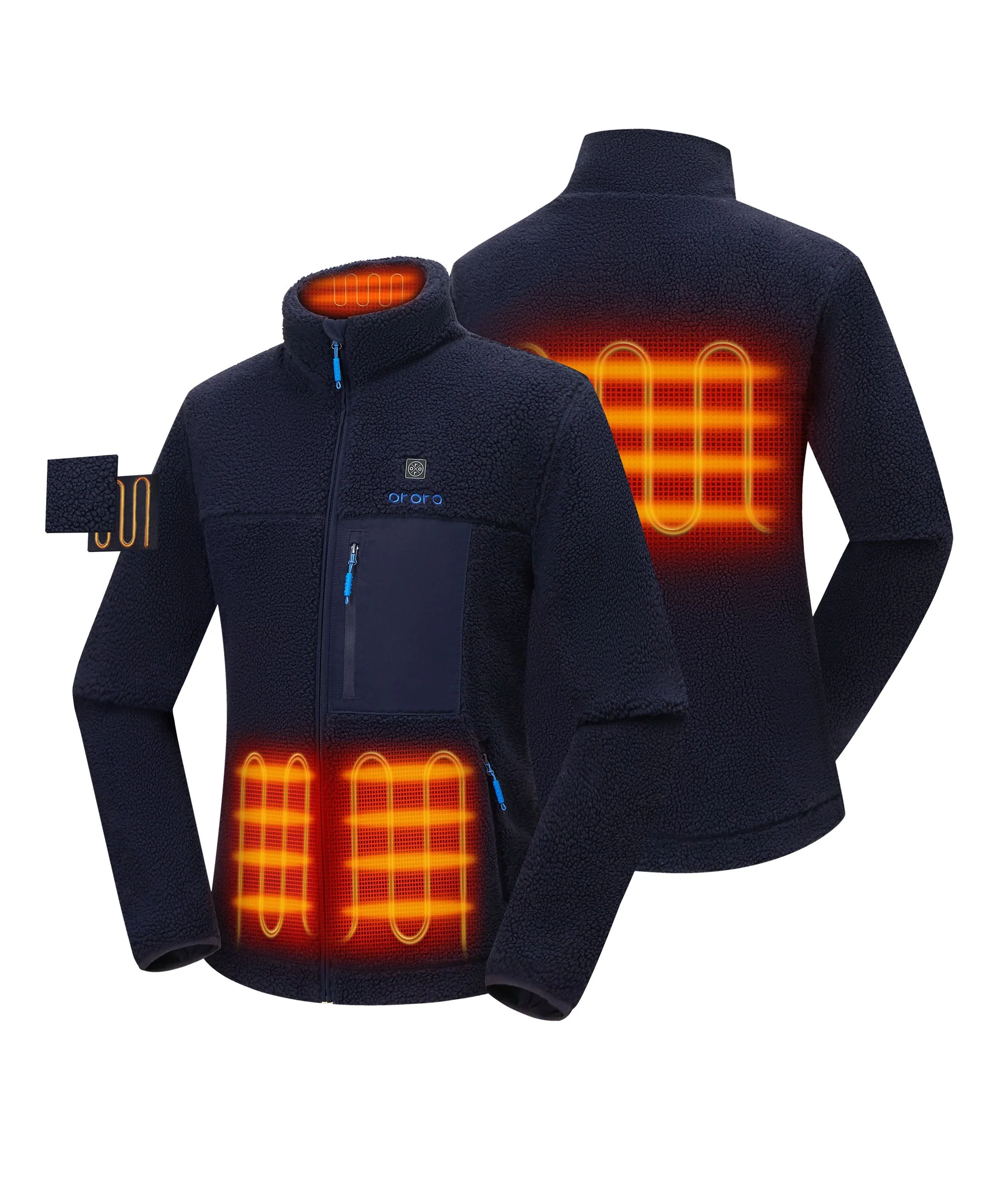 Women's Colorblock Recycled Fleece Heated Jacket (Final Sale) - Image 14