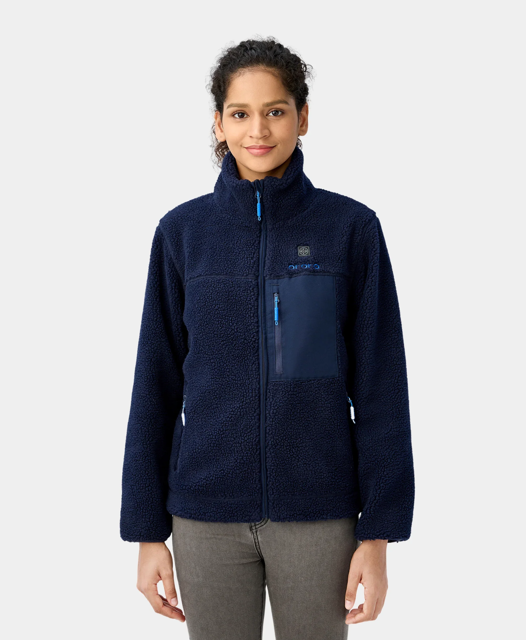 Women's Colorblock Recycled Fleece Heated Jacket (Final Sale) - Image 15