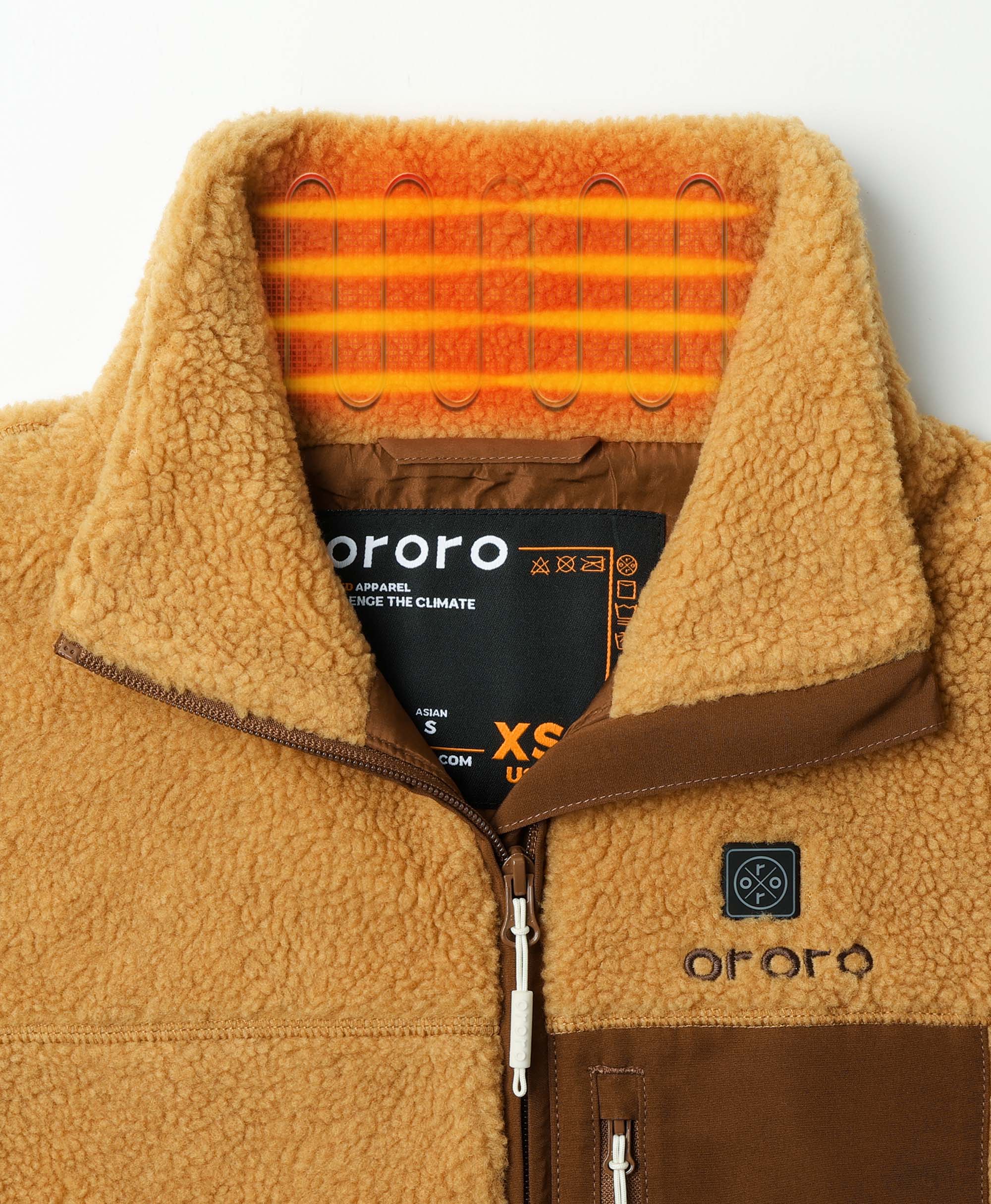 Women's Colorblock Recycled Fleece Heated Jacket (Final Sale) - Image 8