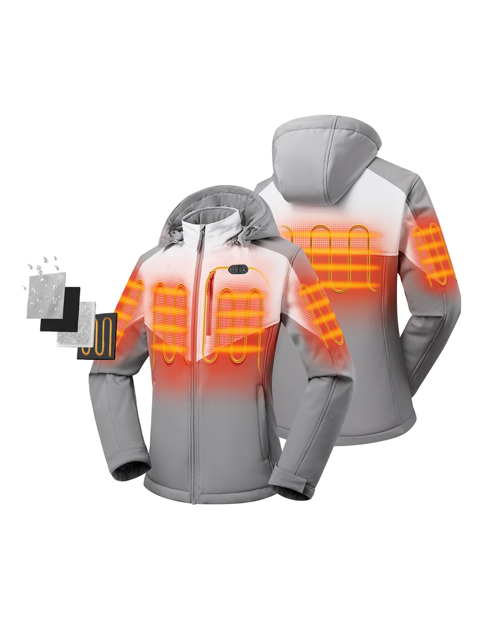 Women's Heated Dual Control Jacket with 5 Heating Zones (Chest Heating) - Image 18