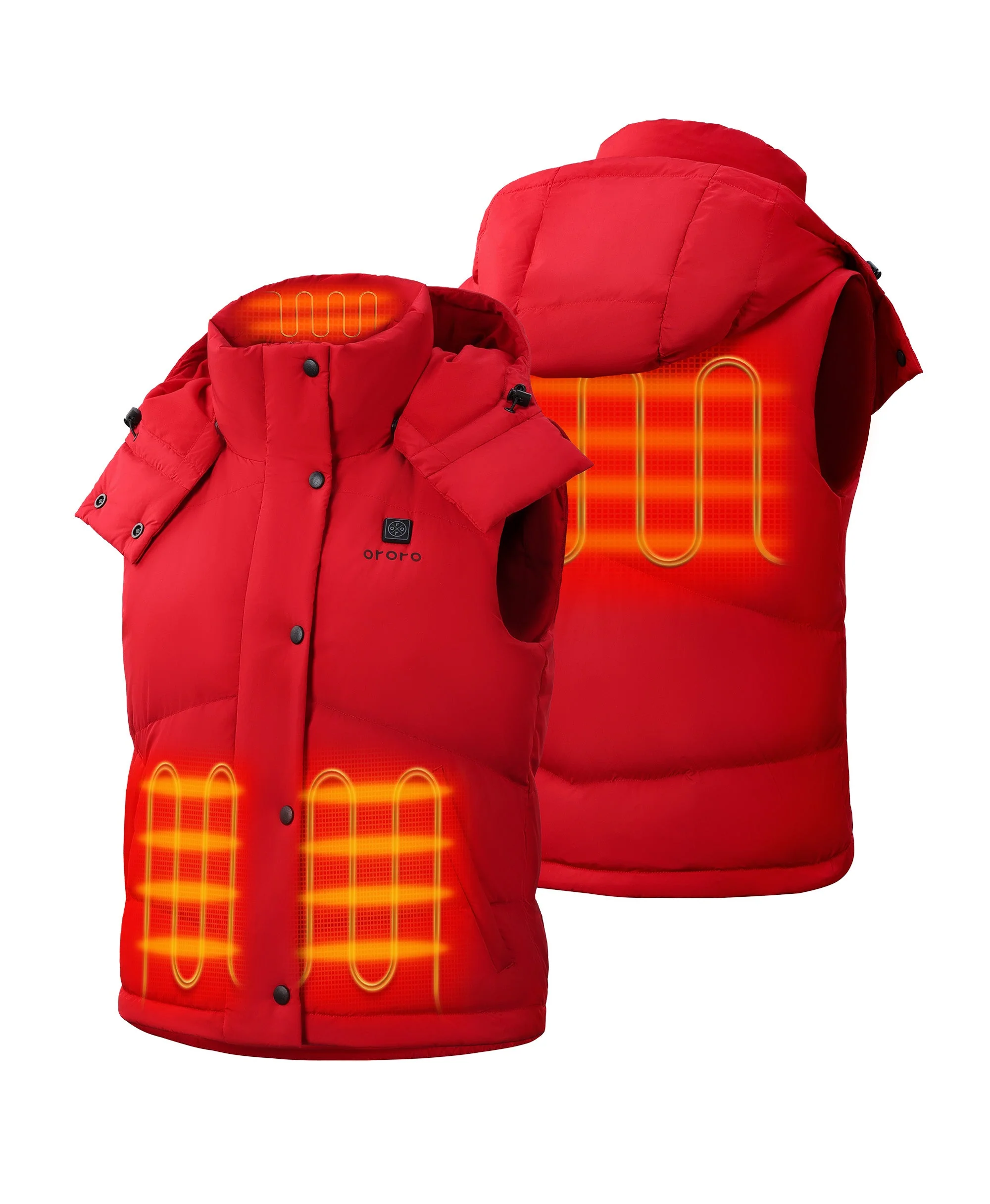 Women's Heated Cropped Puffer Down Vest - Image 17
