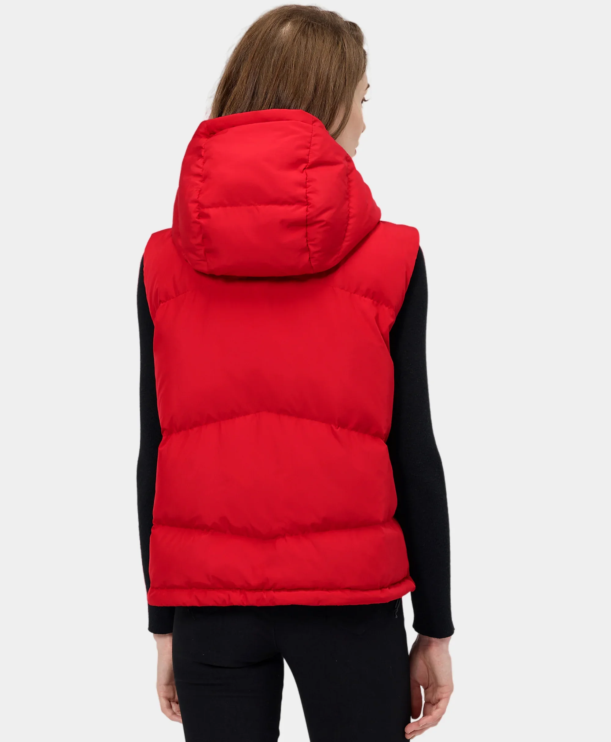 Women's Heated Cropped Puffer Down Vest - Image 23
