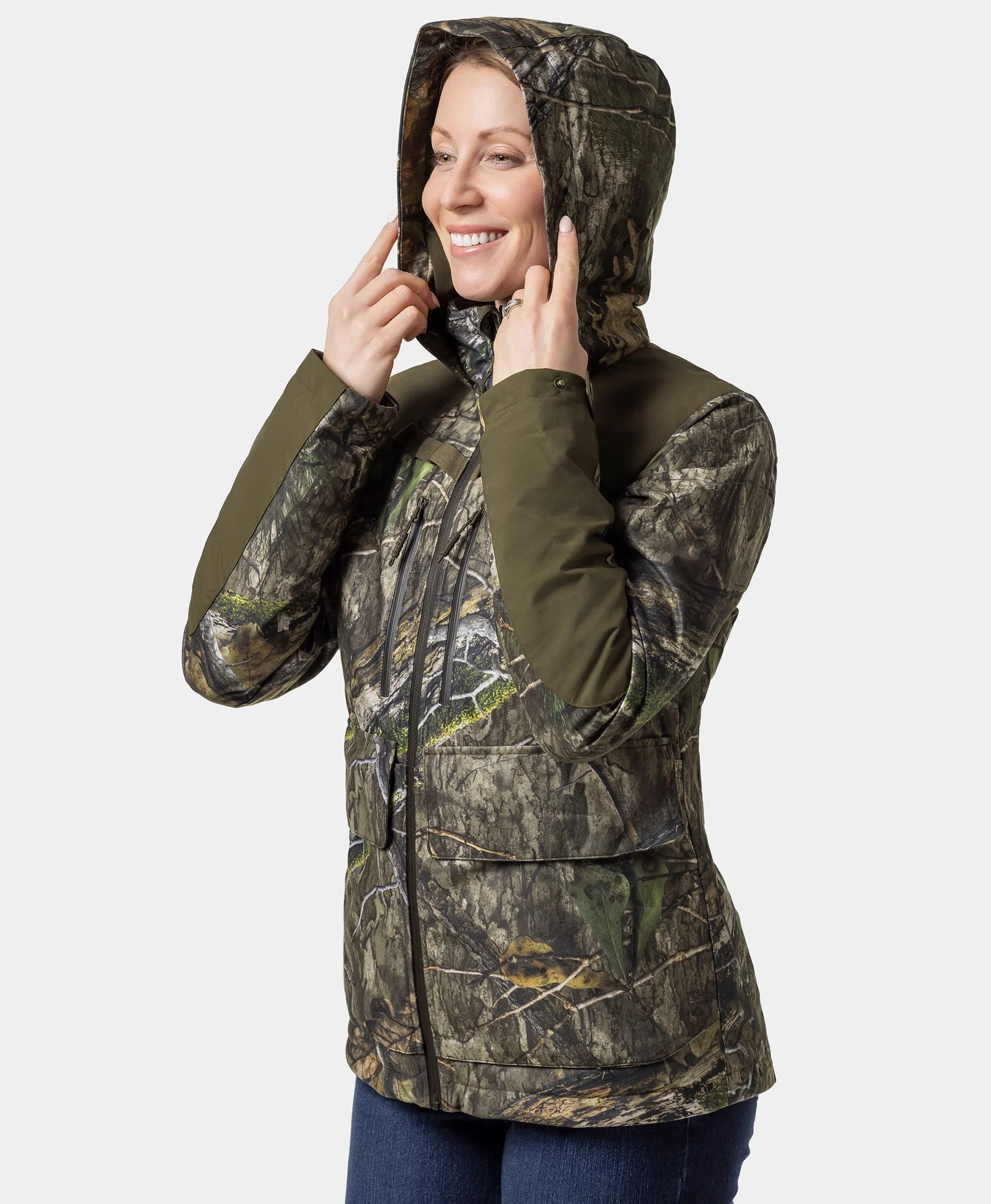 Women's Heated Hunting Jacket - Camouflage, Mossy Oak® Country DNA (Final Sale) - Image 4
