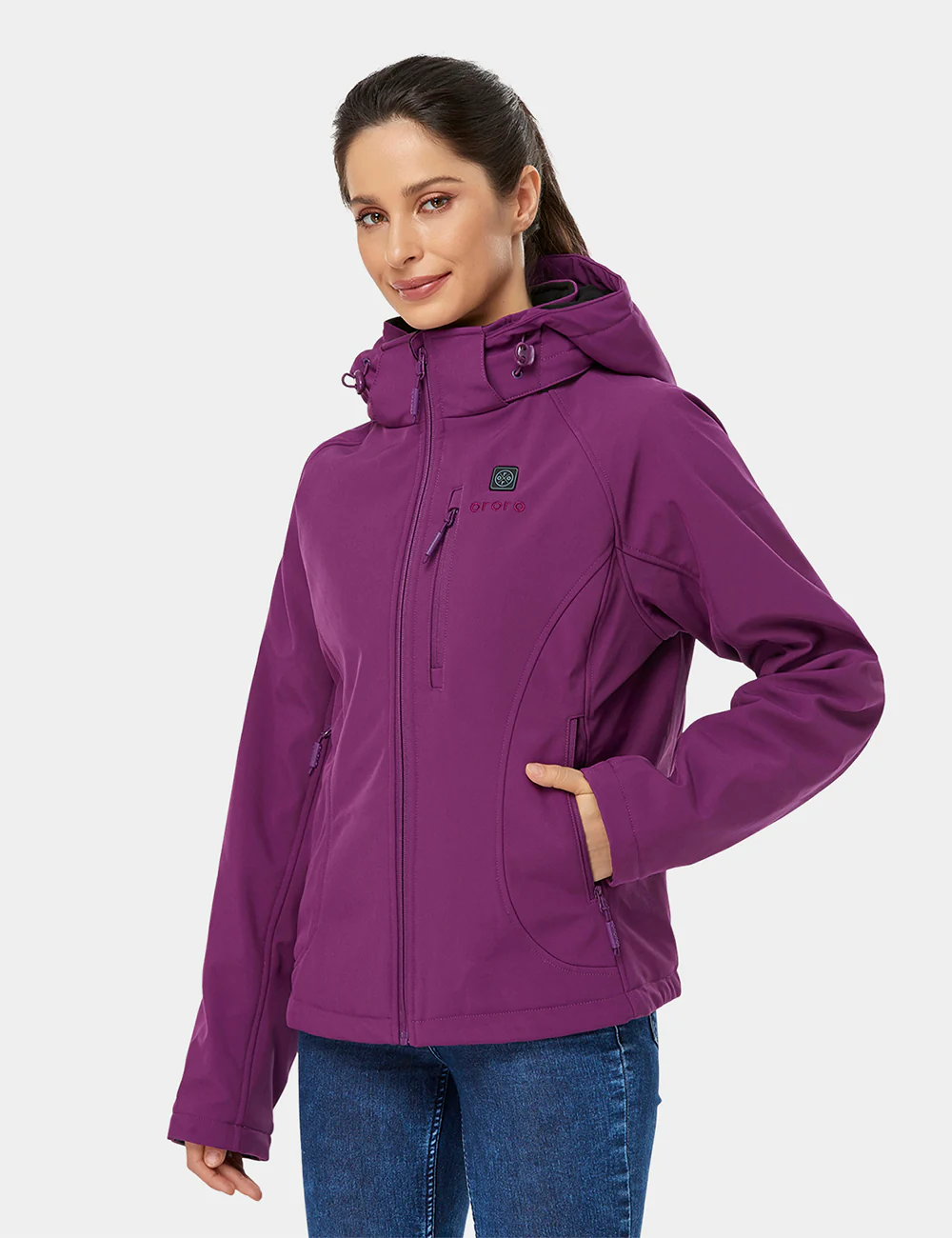 Women's Classic Heated Jacket - Purple (Final Sale) - Image 6