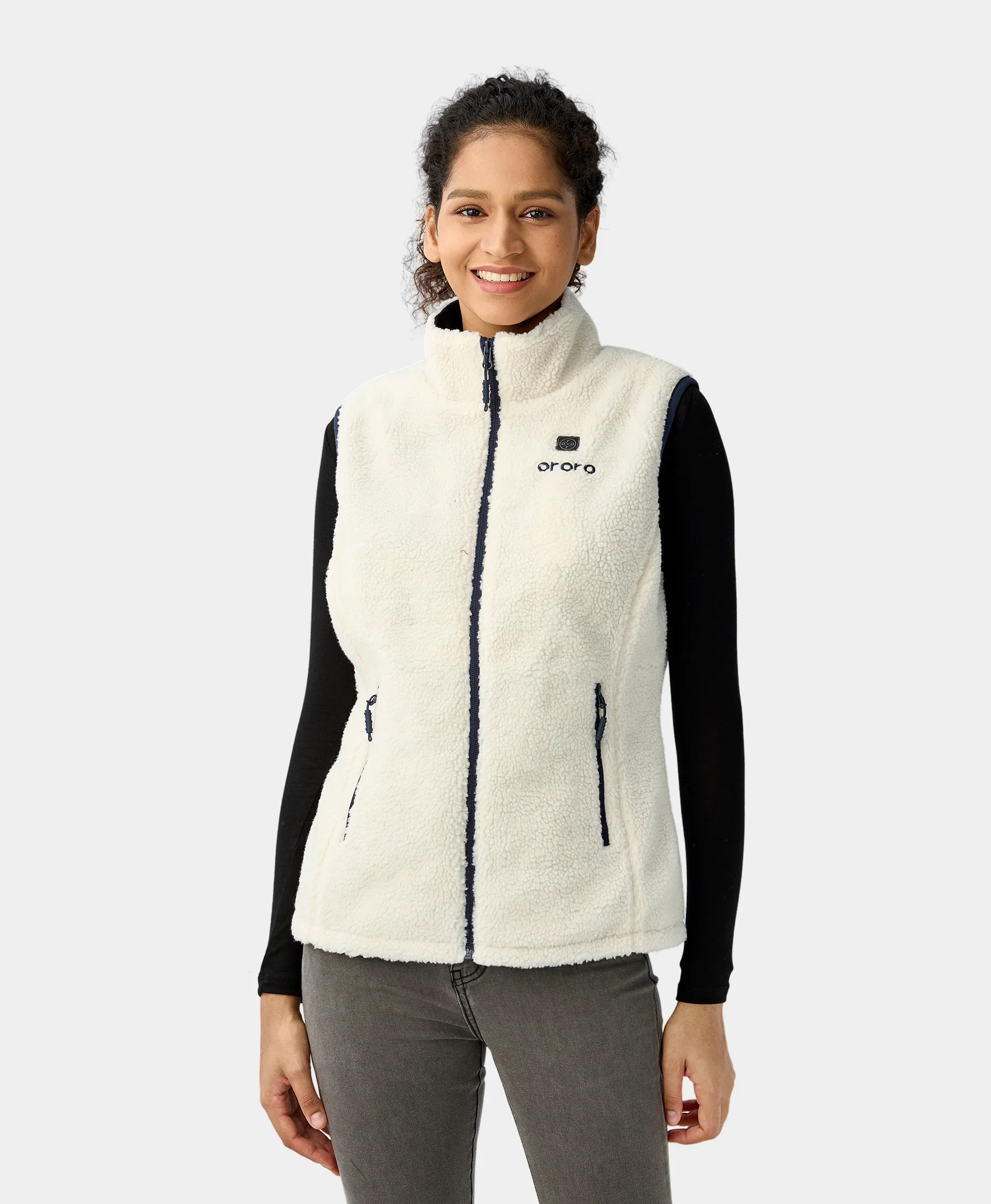 Women's Heated Recycled Fleece Vest - Image 3