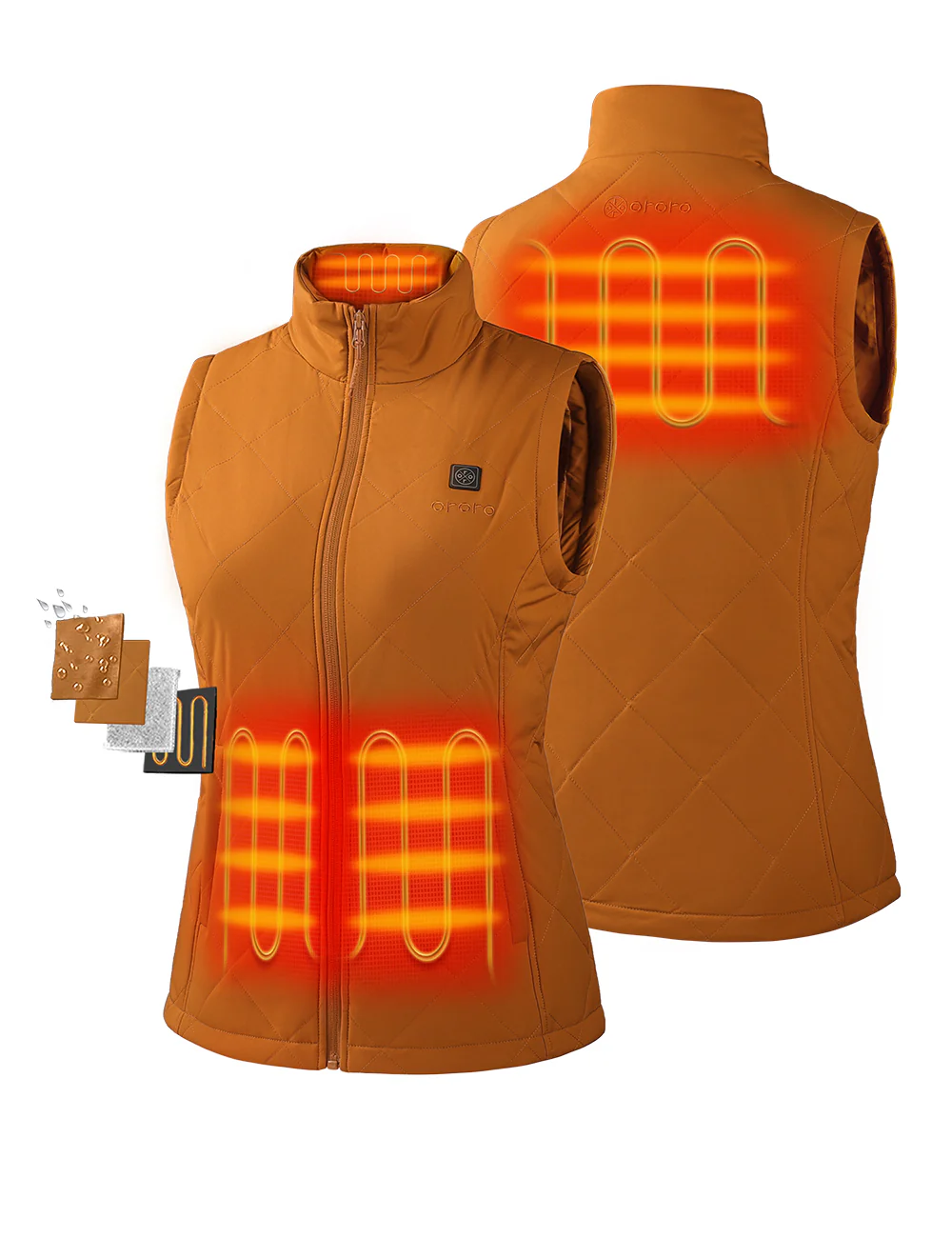 Women's Heated Quilted Vest - New Colors - Image 44